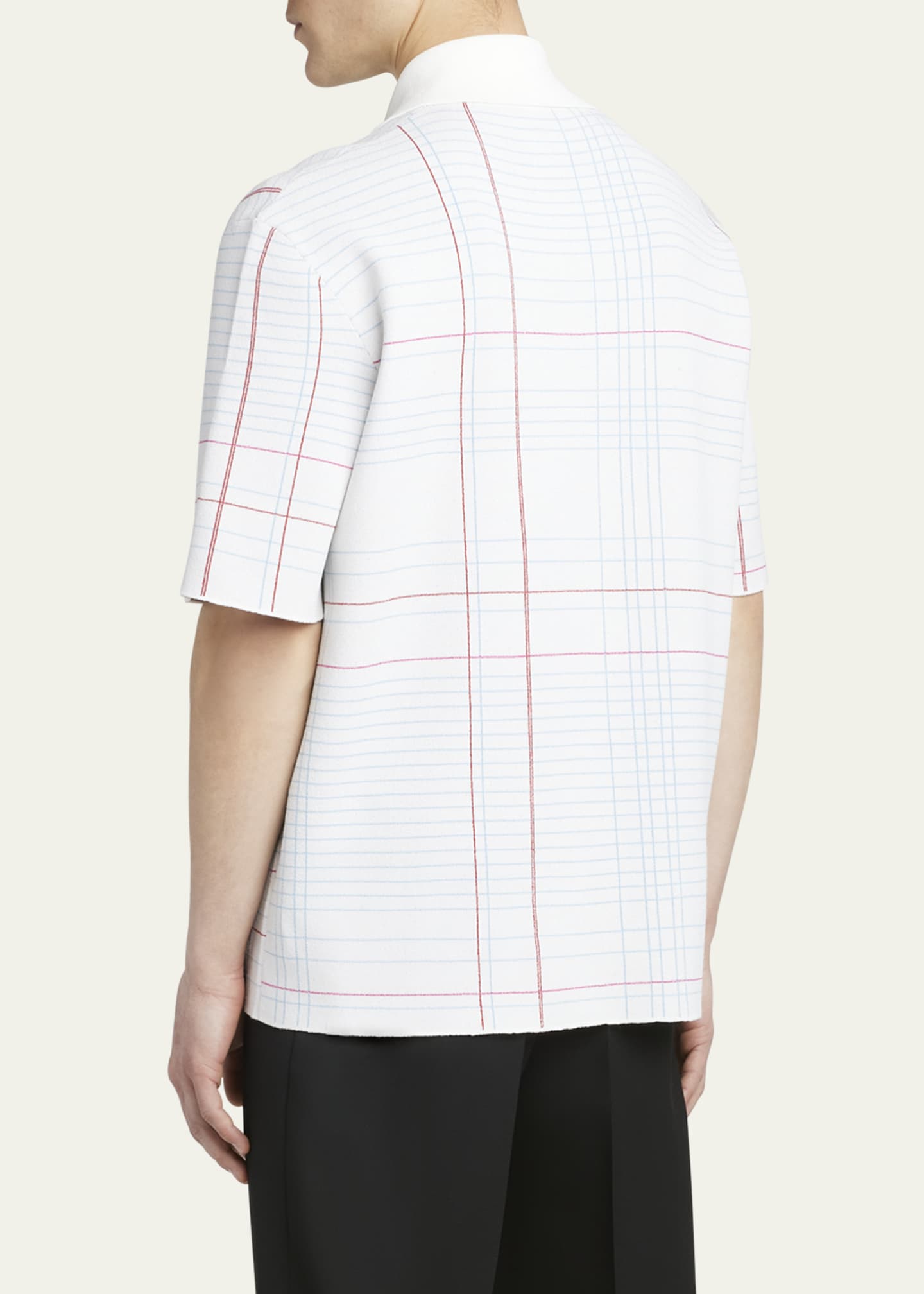 Bottega Veneta Men's Graph Check Polo Shirt Image 3 of 5