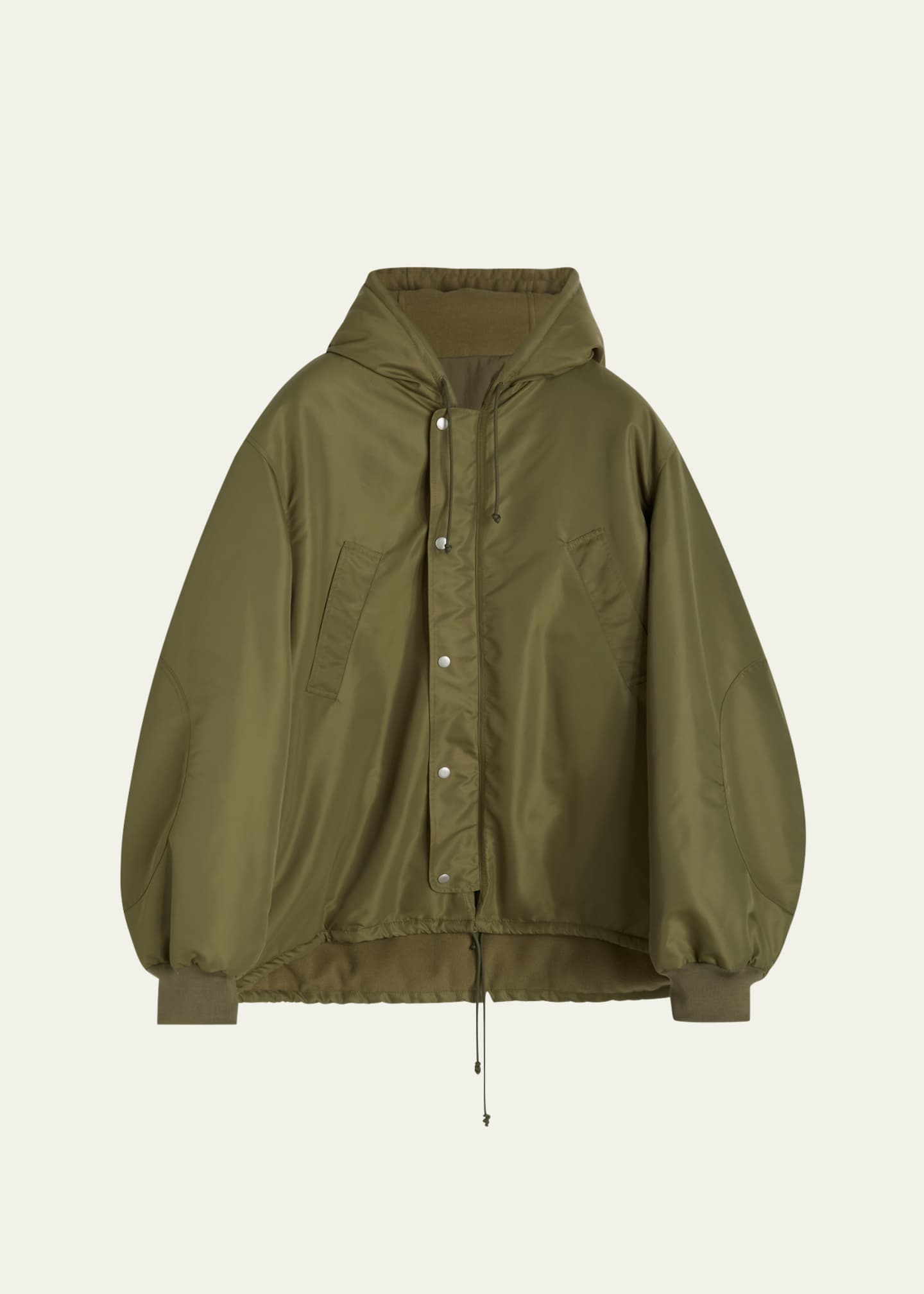 Hed Mayner Green Reebok Edition Twill Reversible Bomber Jacket