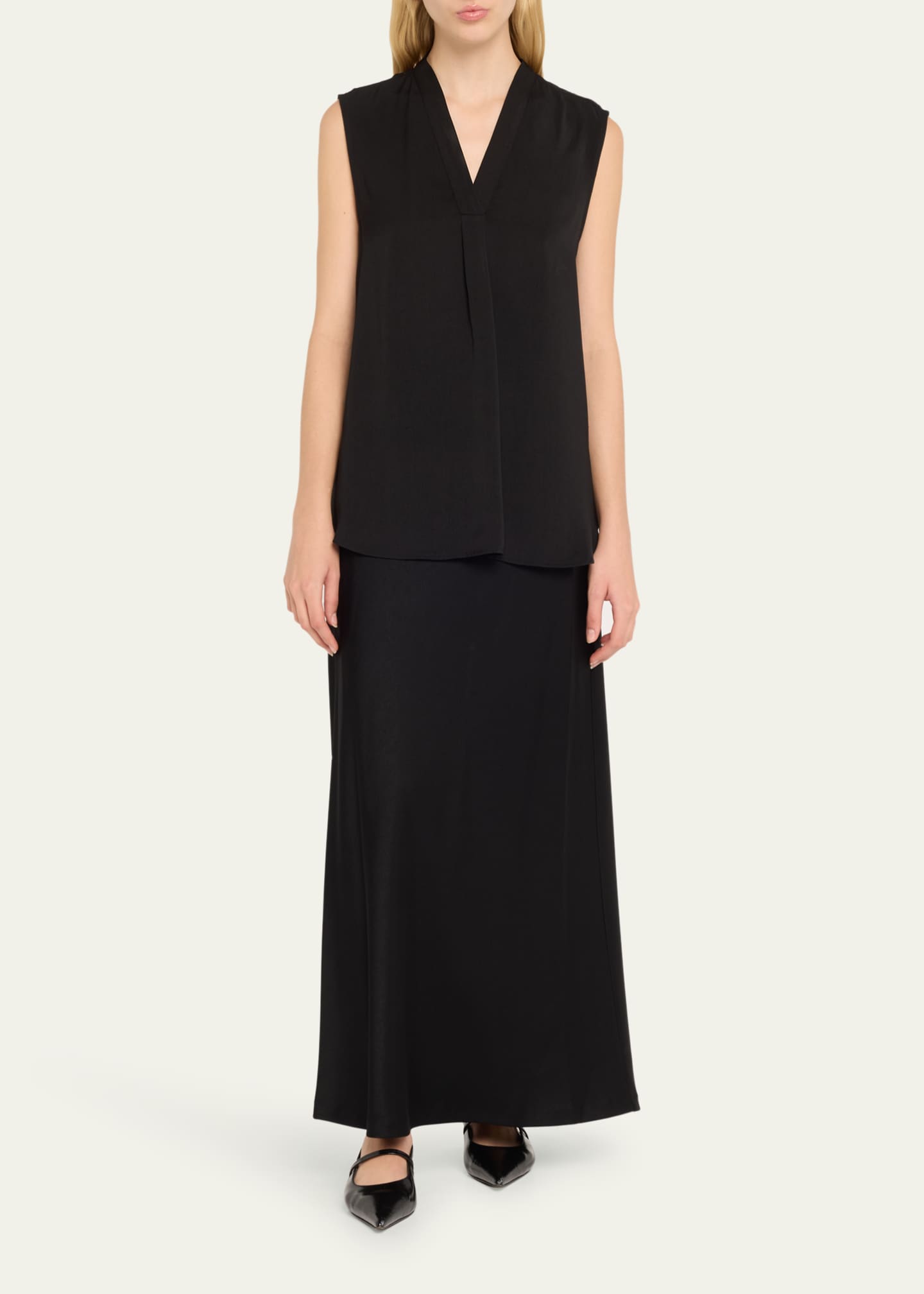 Kobi Halperin Sachi Straight Satin Back Crepe Maxi Skirt Image 2 of 5