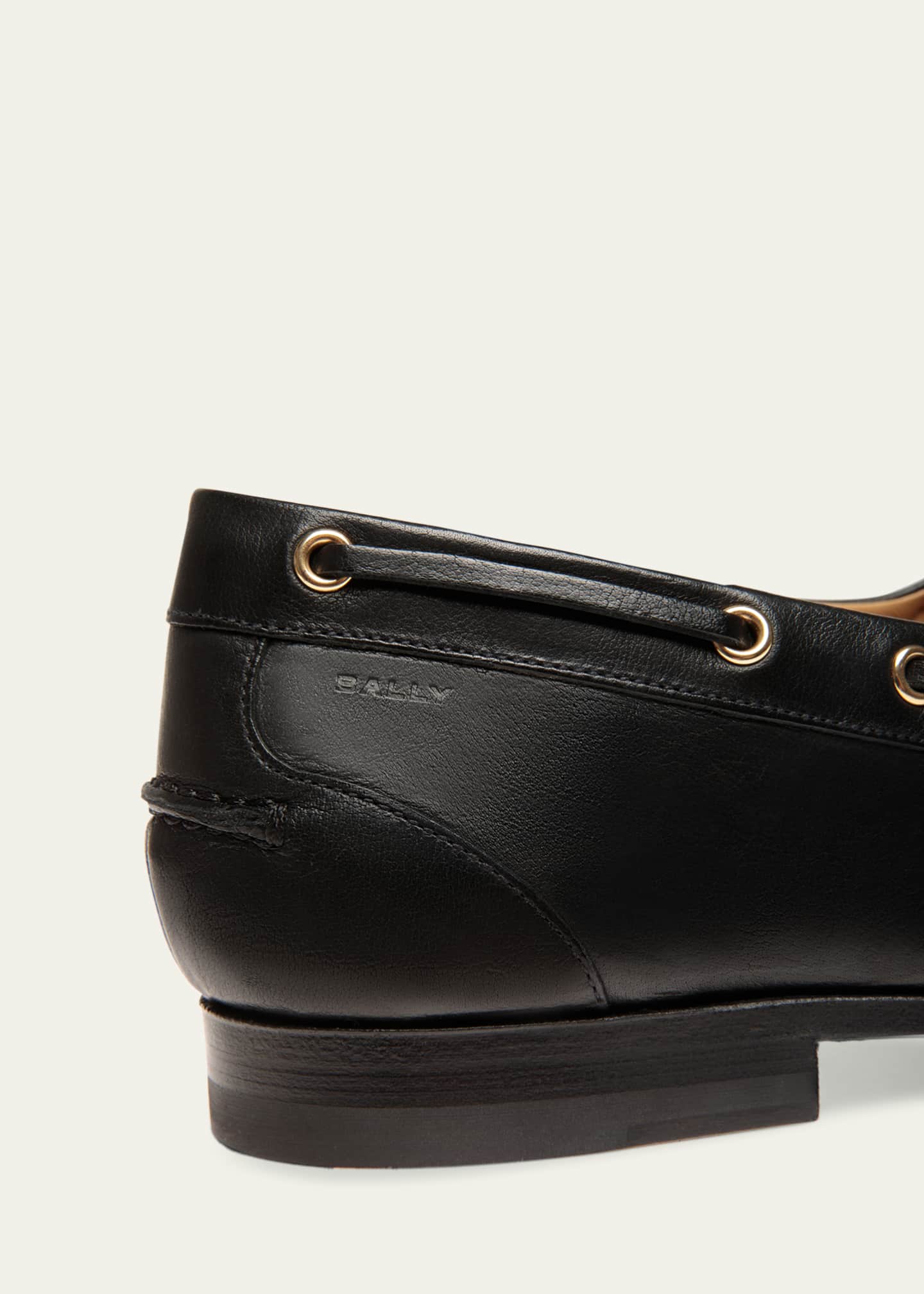 Bally Men's Pathy Leather Boat Shoes Image 4 of 4