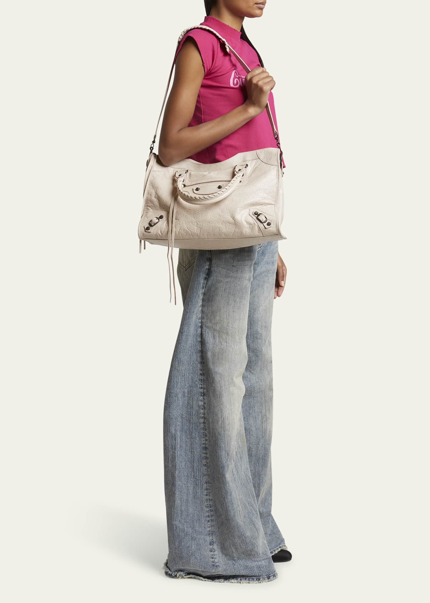 Le City Medium Leather Top-Handle Bag