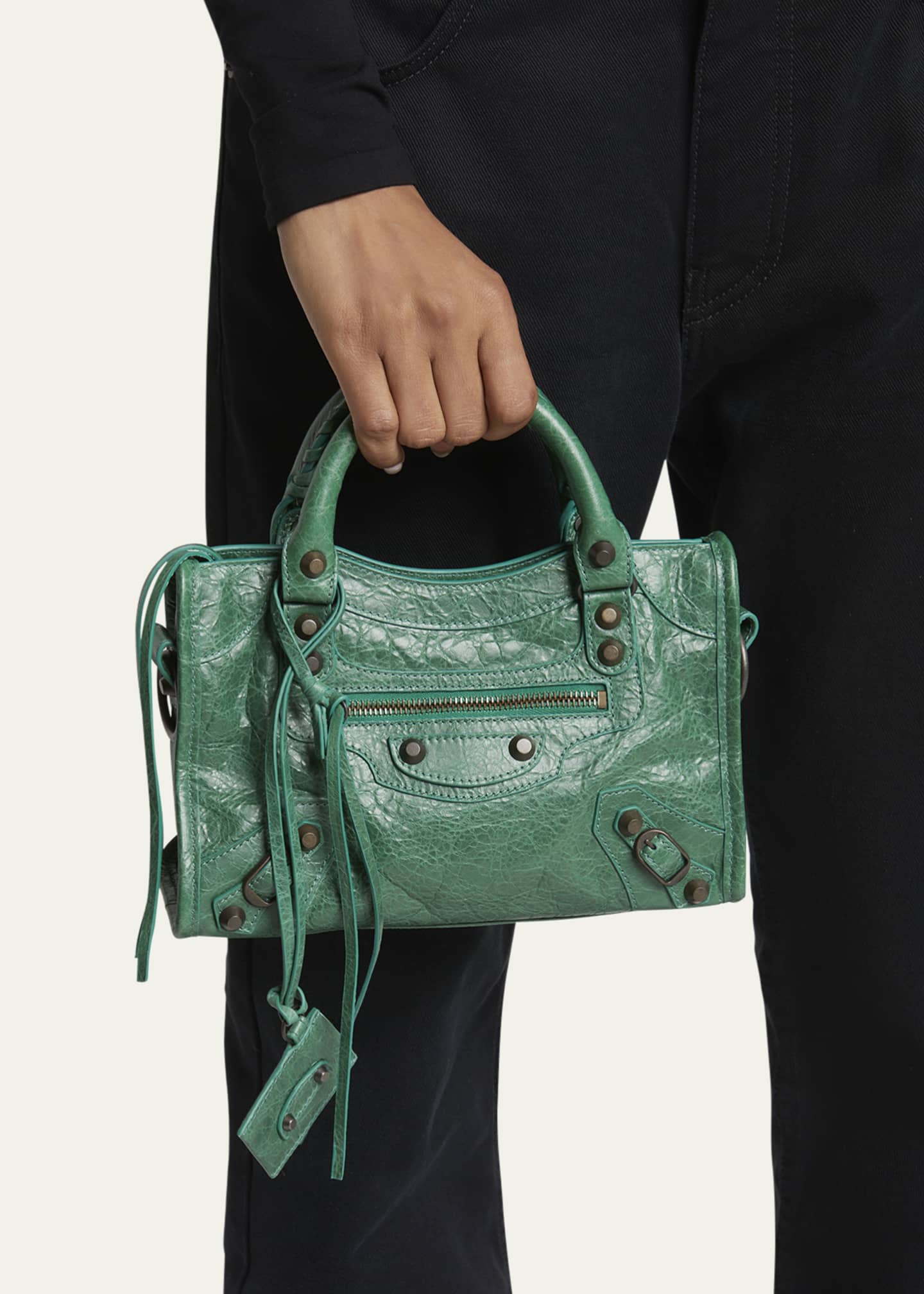 Balenciaga Le City Mini Leather Top-Handle Bag Image 2 of 6