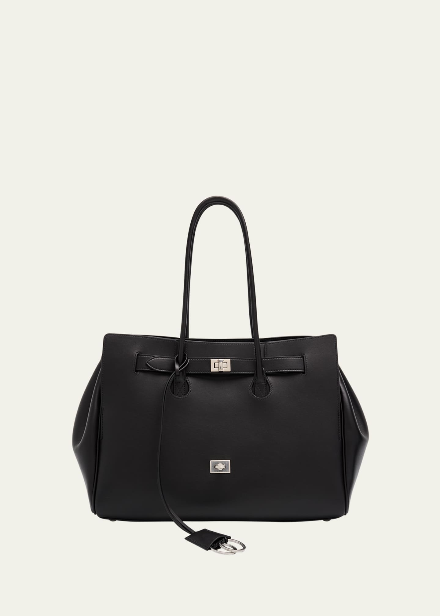 トートバッグ BALENCIAGA Black Leather Medium Bel Air Shoulder Bag Bel Air Medium leather tote bag in black - Balenciaga