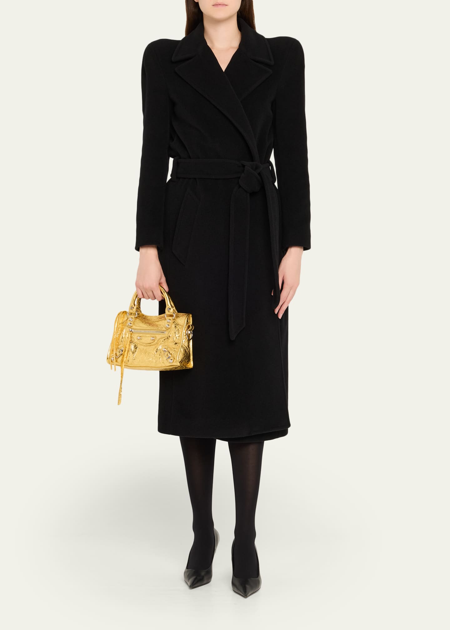 Balenciaga Le City Mini Metallic Leather Top-Handle Bag - Bergdorf