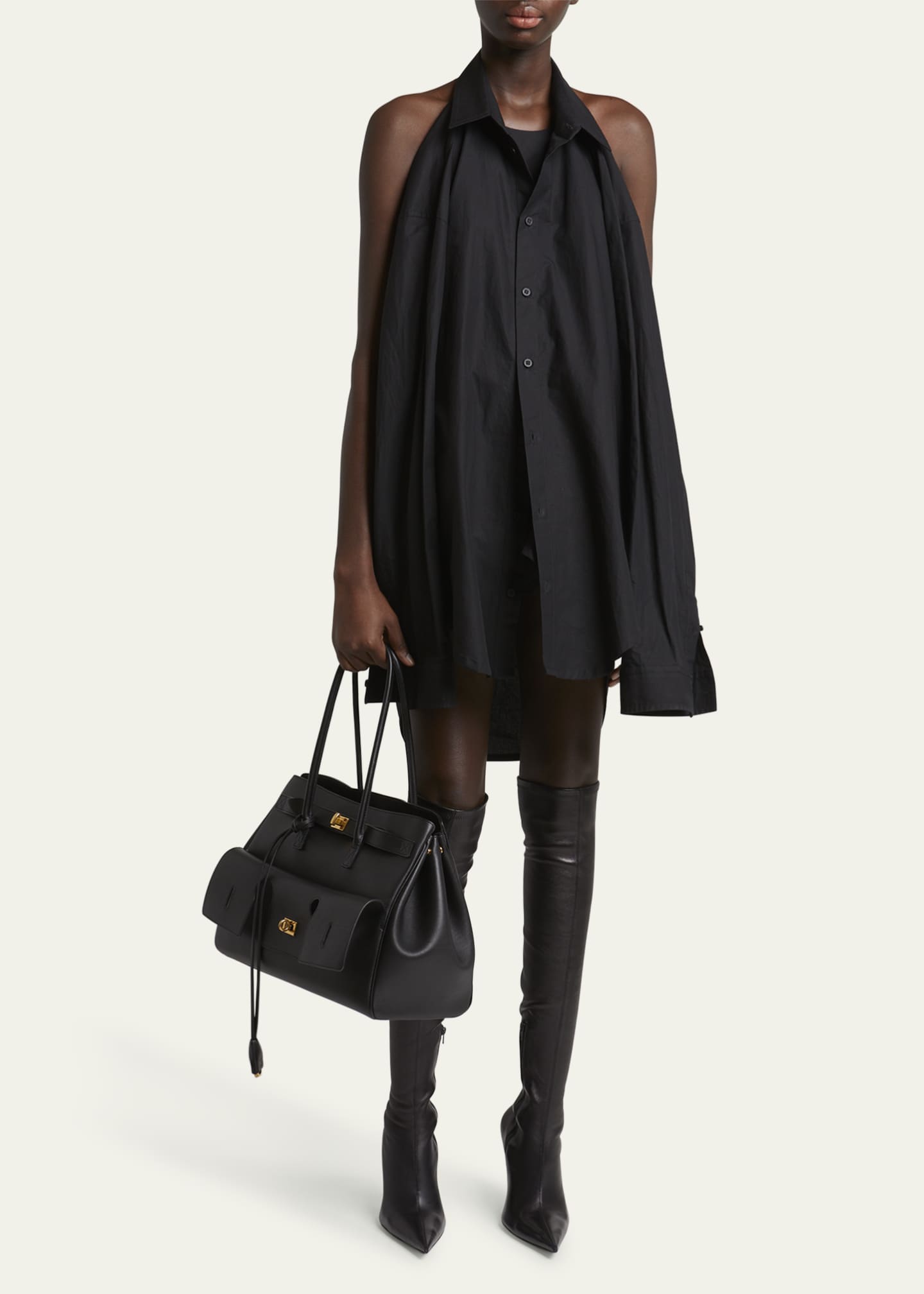 Balenciaga Bel Air Medium Flap Leather Tote Bag Bergdorf Goodman