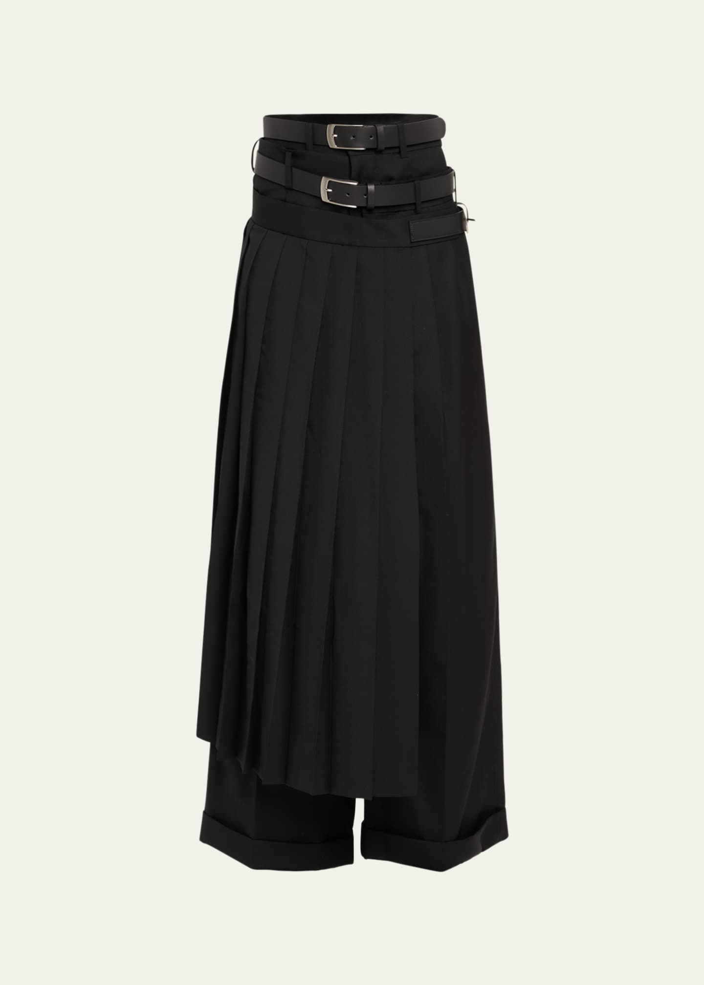 スカート laubeblanc Wide Pleats Skirt L'AUBE BLANC ローブブラン pleats skirt M