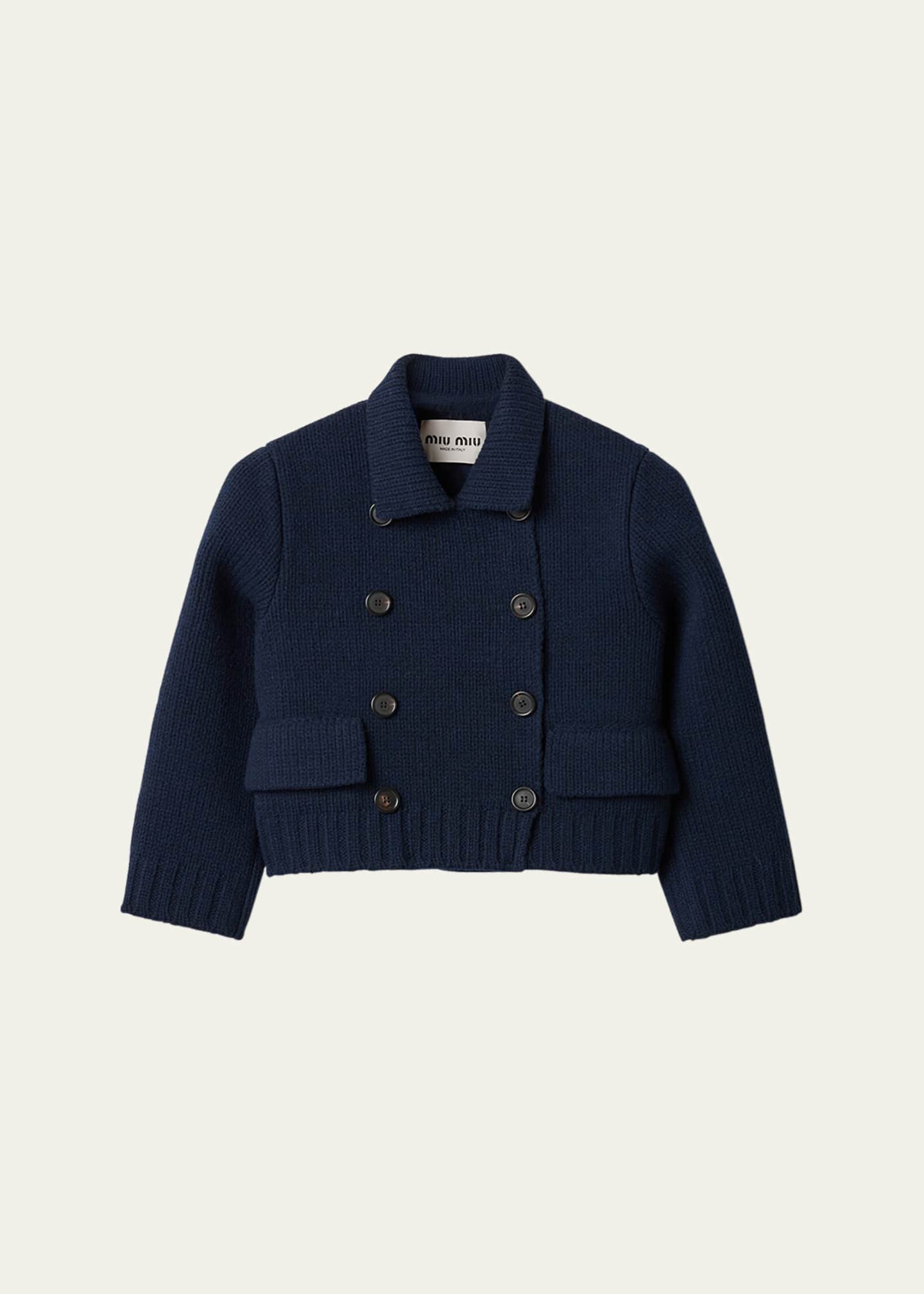 【おまけ付】 Wool Breasted Double Miu Miu Cropped Goodman Bergdorf - Jacket ジャケット・アウター