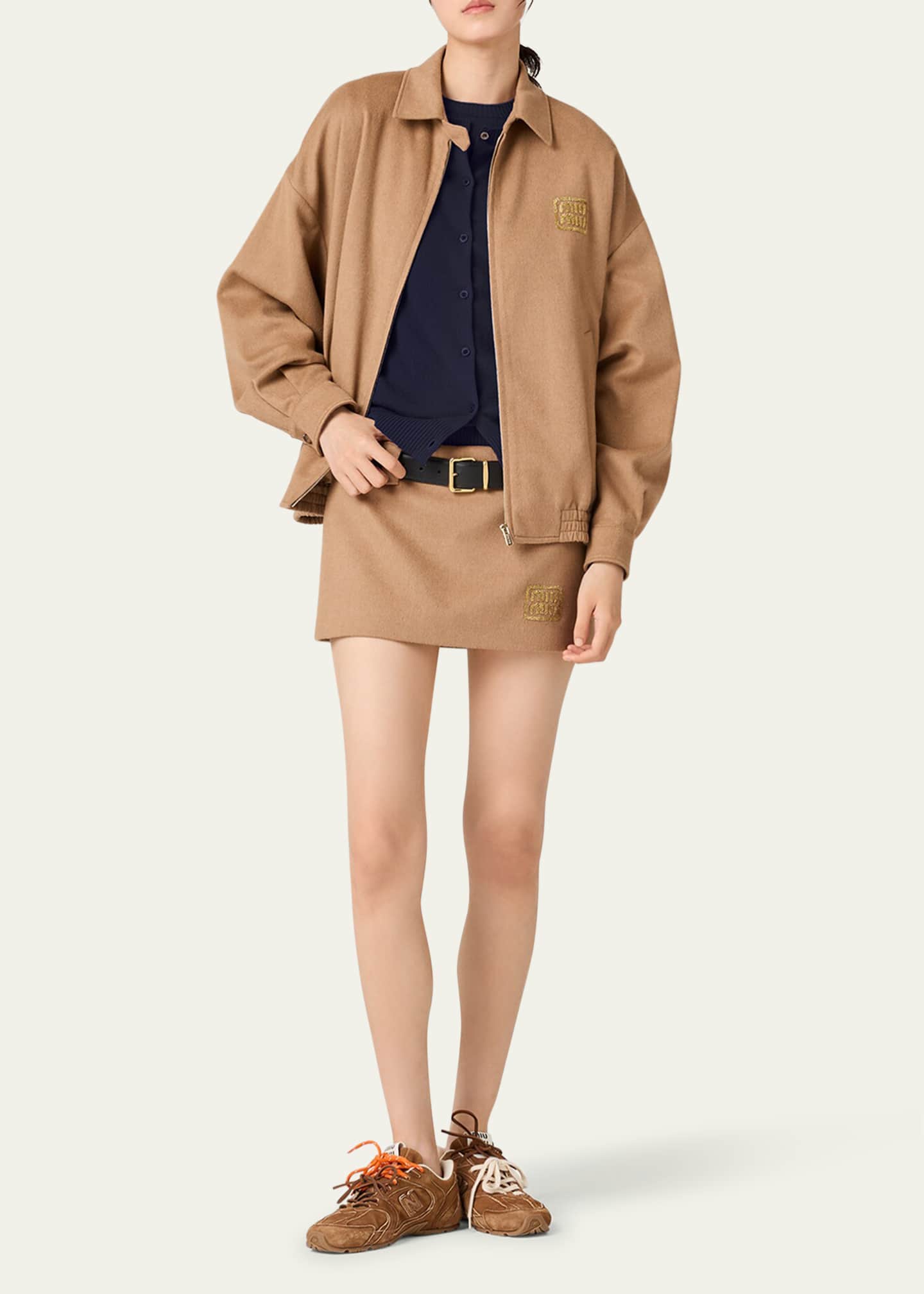 Miu Miu Camel Mini Skirt