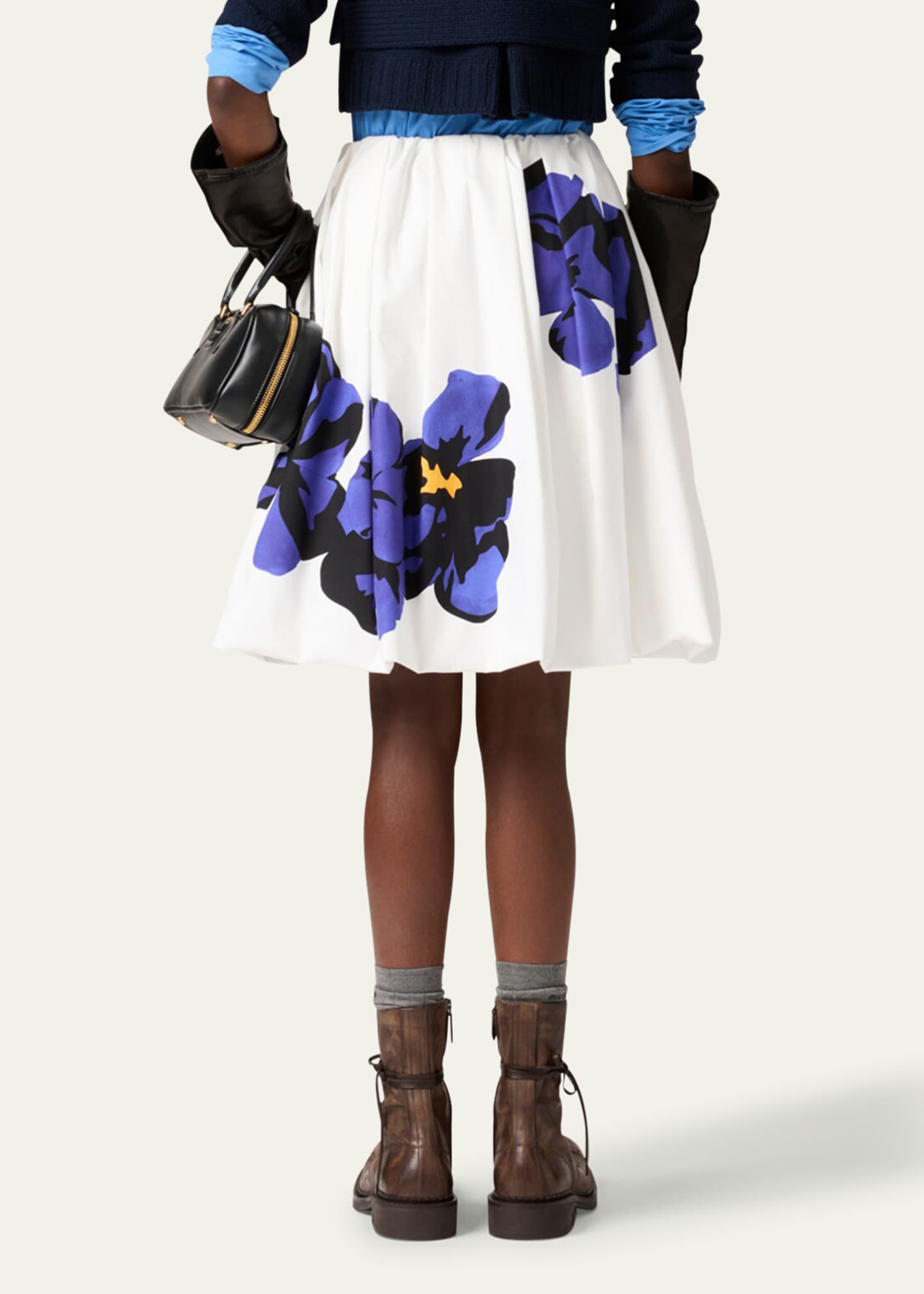 2024-25 秋冬新作  ハイブランドの and Poplin Floral Miu Miu Jersey Goodman Bergdorf - Skirt スカート
