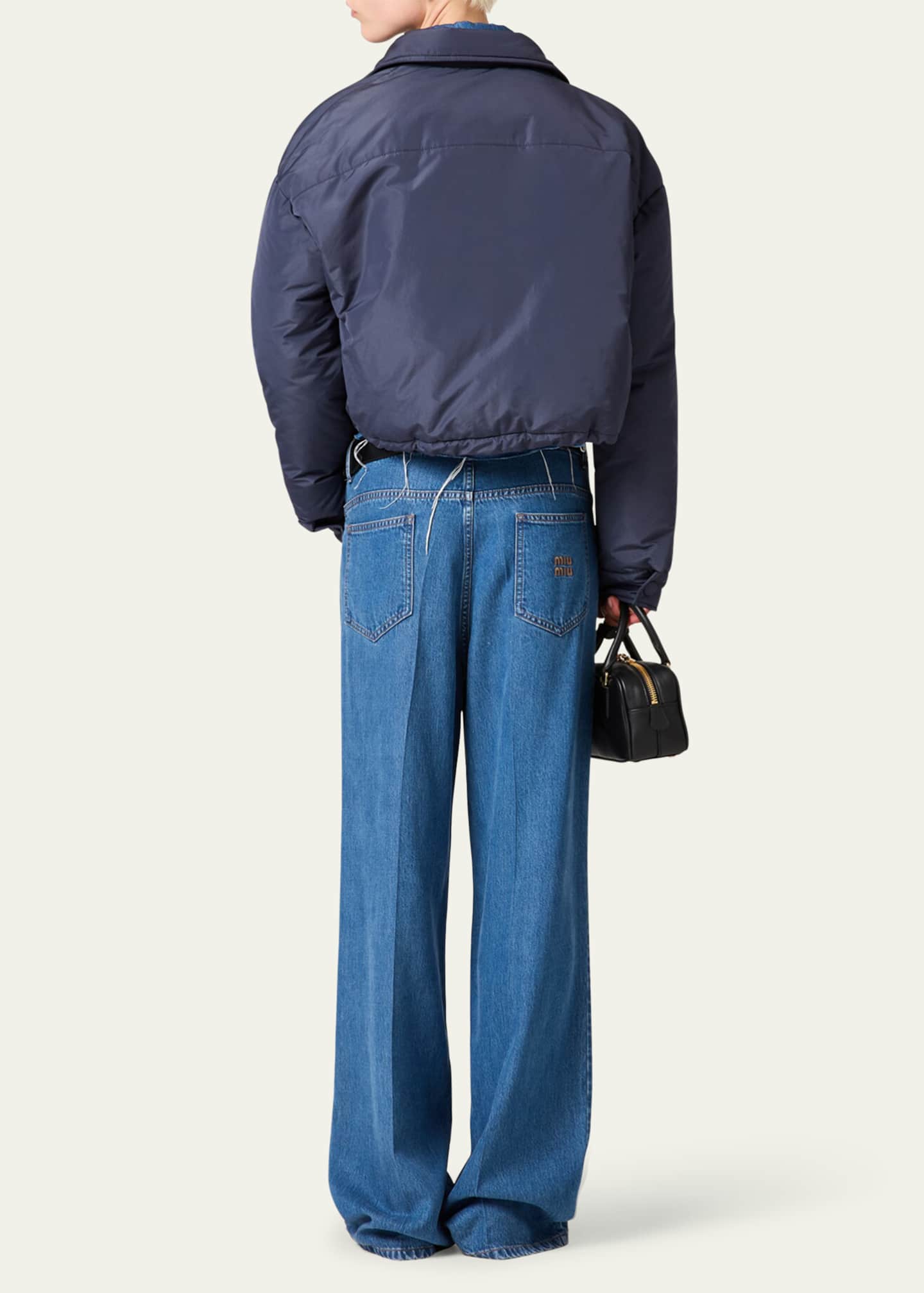 Miu Miu Oversized Crop Down Jacket