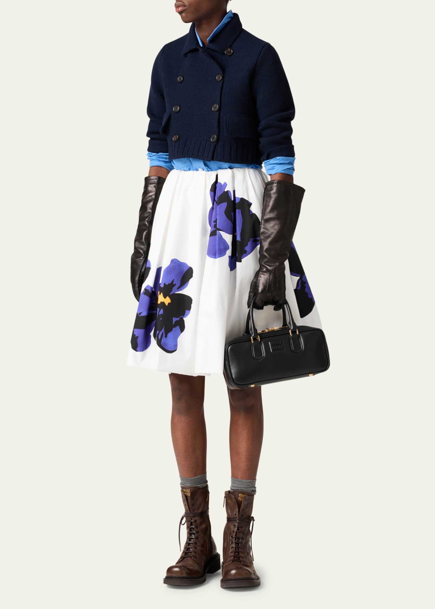 Miu Miu Button Down Poplin Shirt - Bergdorf Goodman