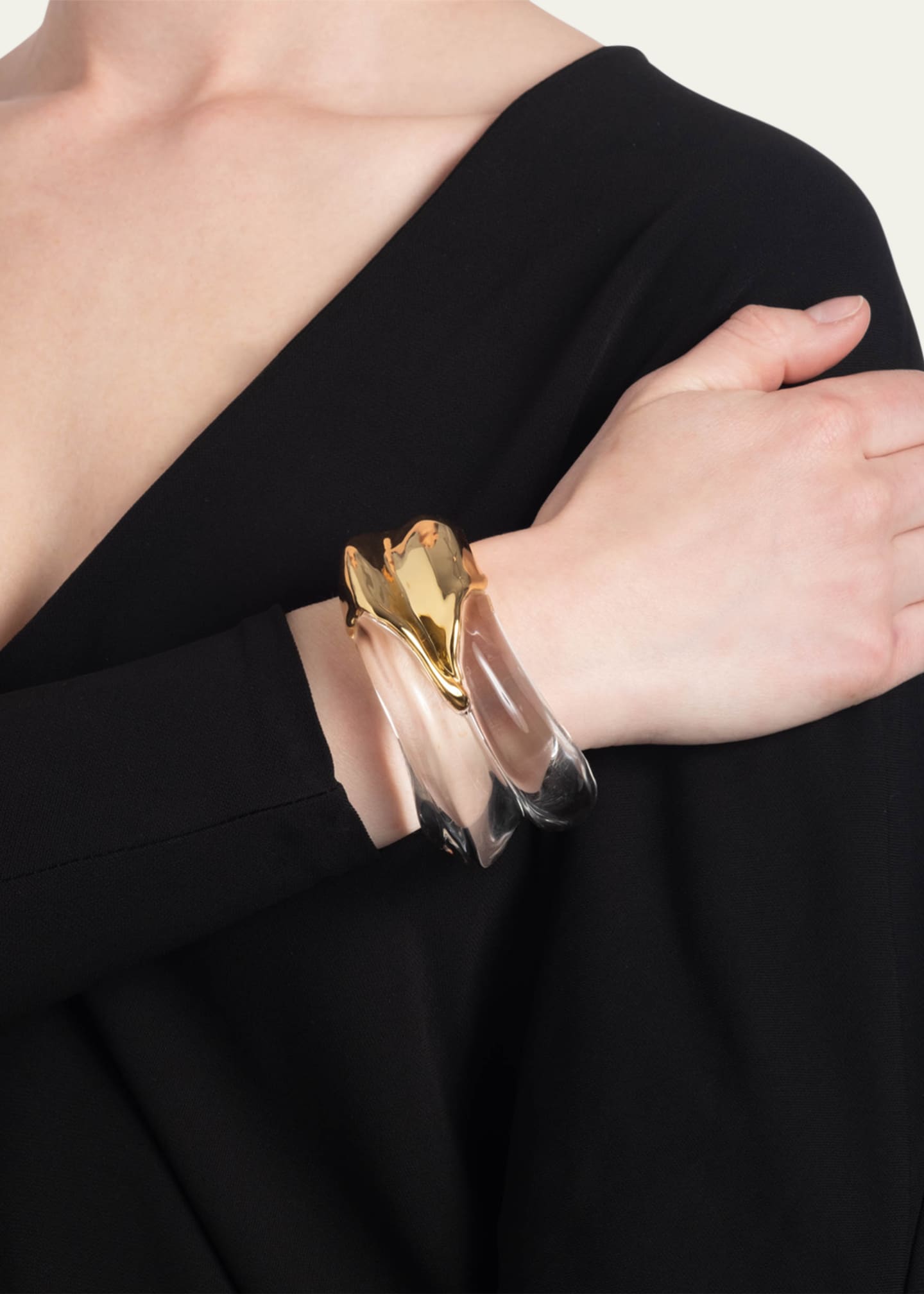 Alexis Bittar Liquid Lucite Wave Hinged Cuff Image 2 of 4