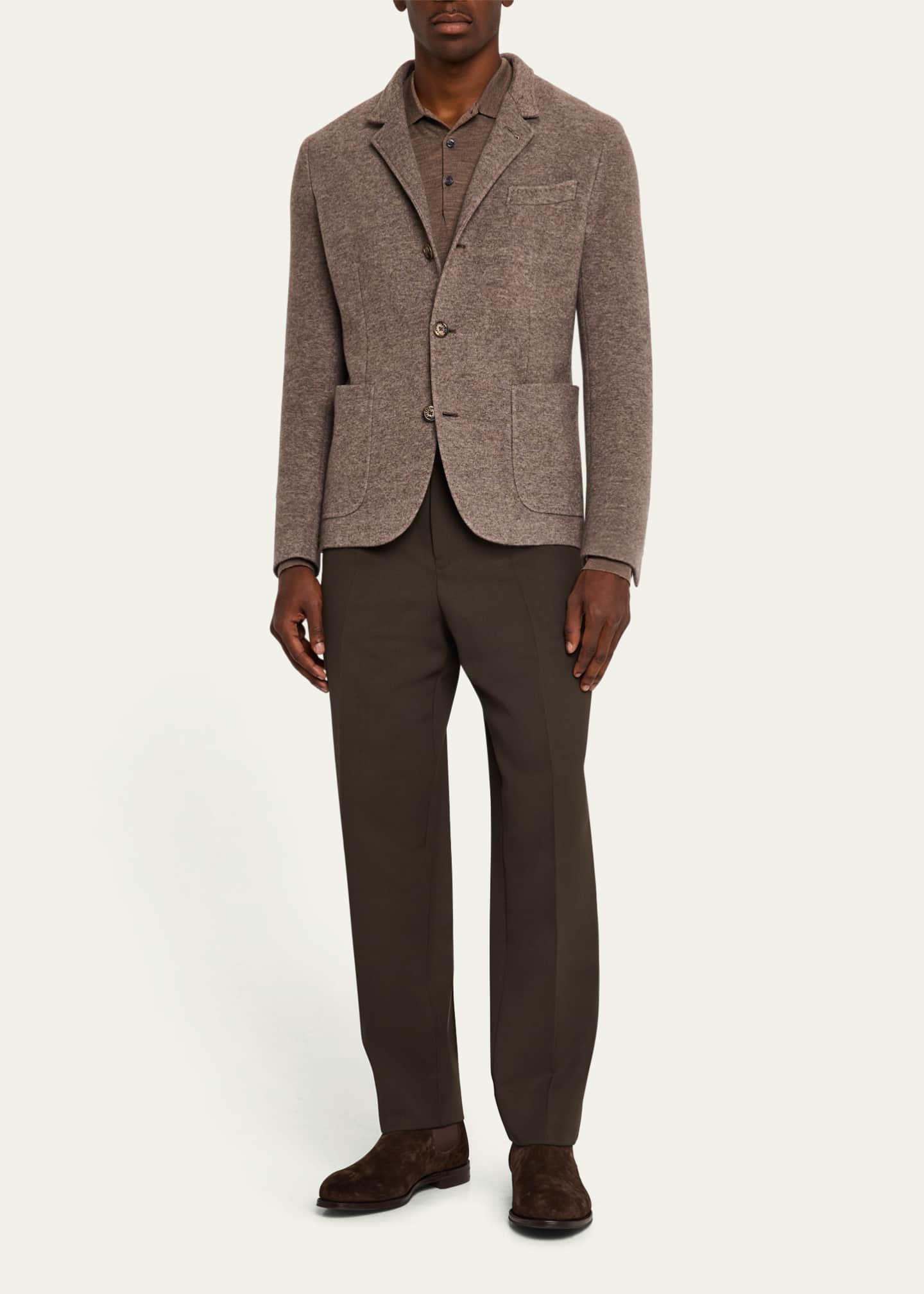 Fedeli Men's Double-Faced Cashmere Sport Coat Image 2 of 8