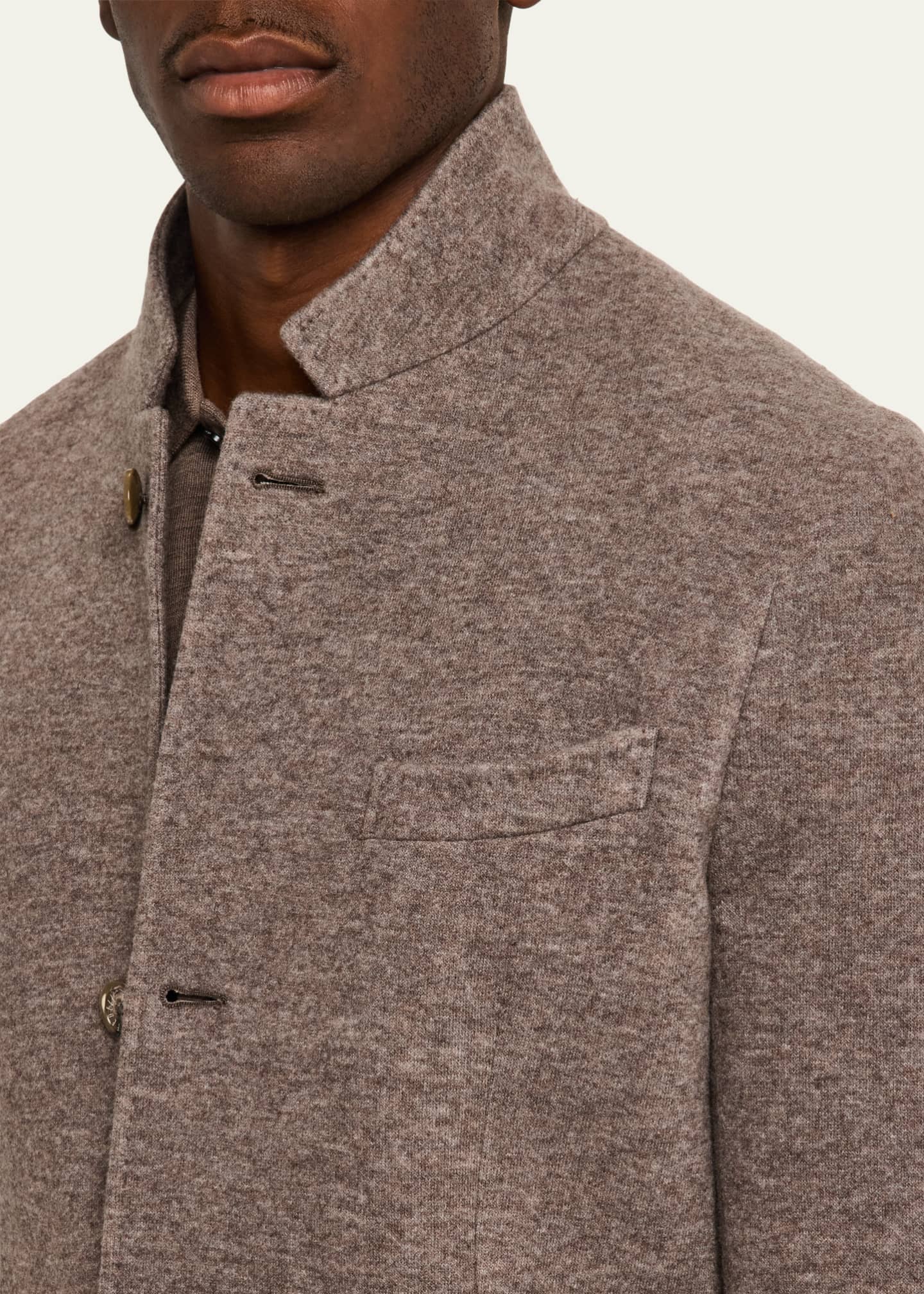 Fedeli Men's Double-Faced Cashmere Sport Coat Image 7 of 8