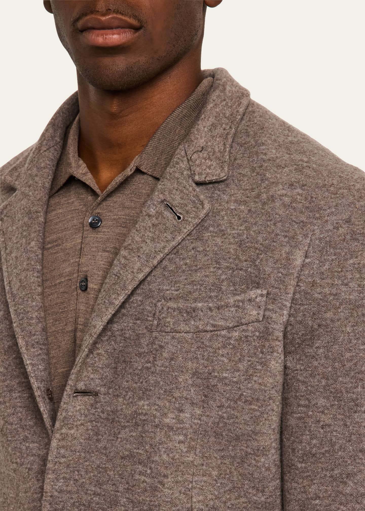 Fedeli Men's Double-Faced Cashmere Sport Coat Image 5 of 8