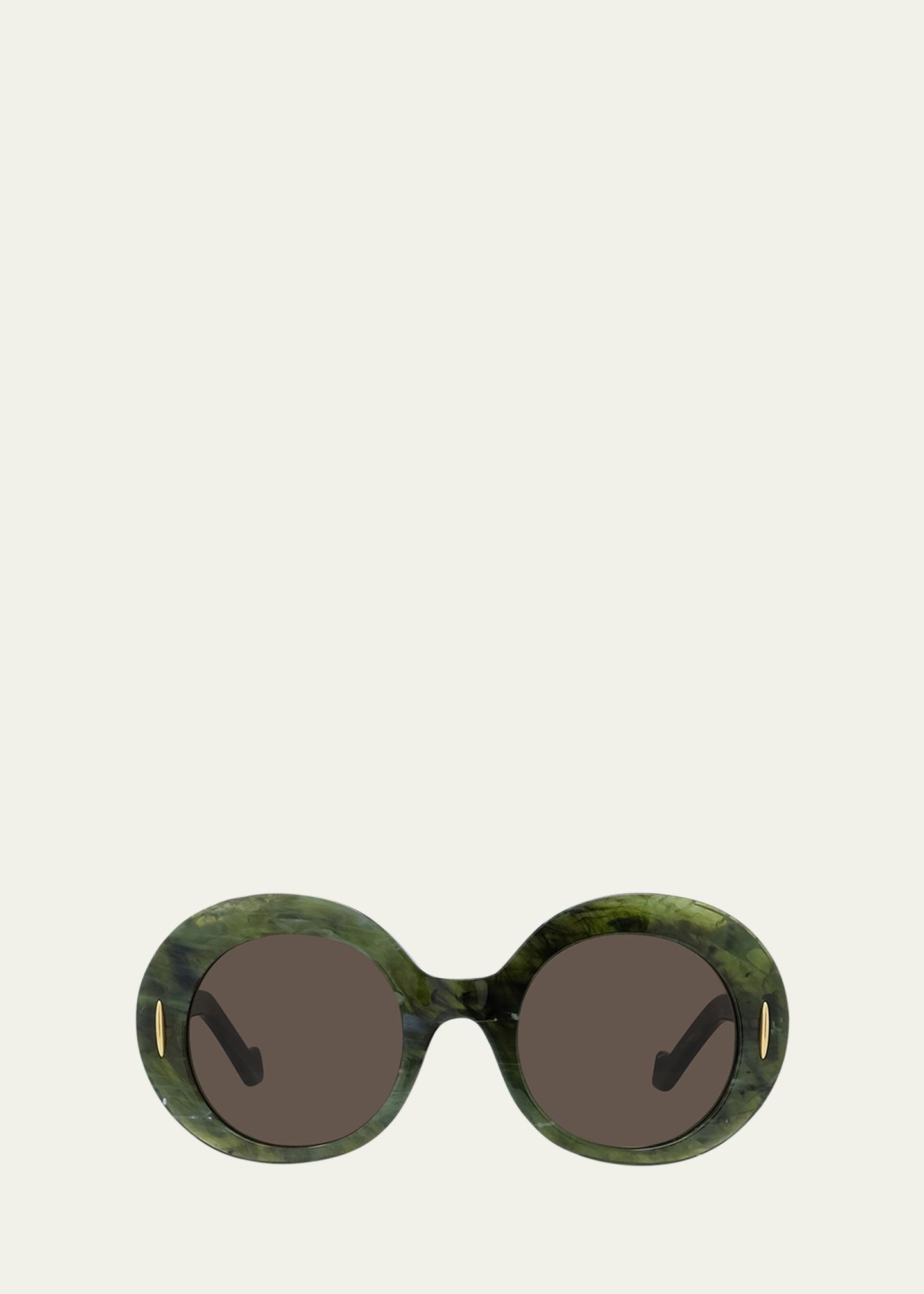 Loewe Oval Acetate Sunglasses W/ Anagram - Bergdorf Goodman display picture 1