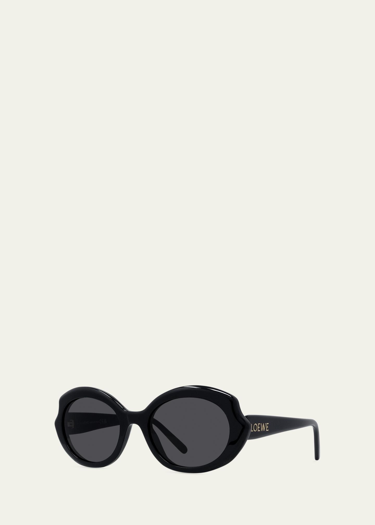 Loewe Round Slim Acetate Sunglasses - Bergdorf Goodman display picture 1