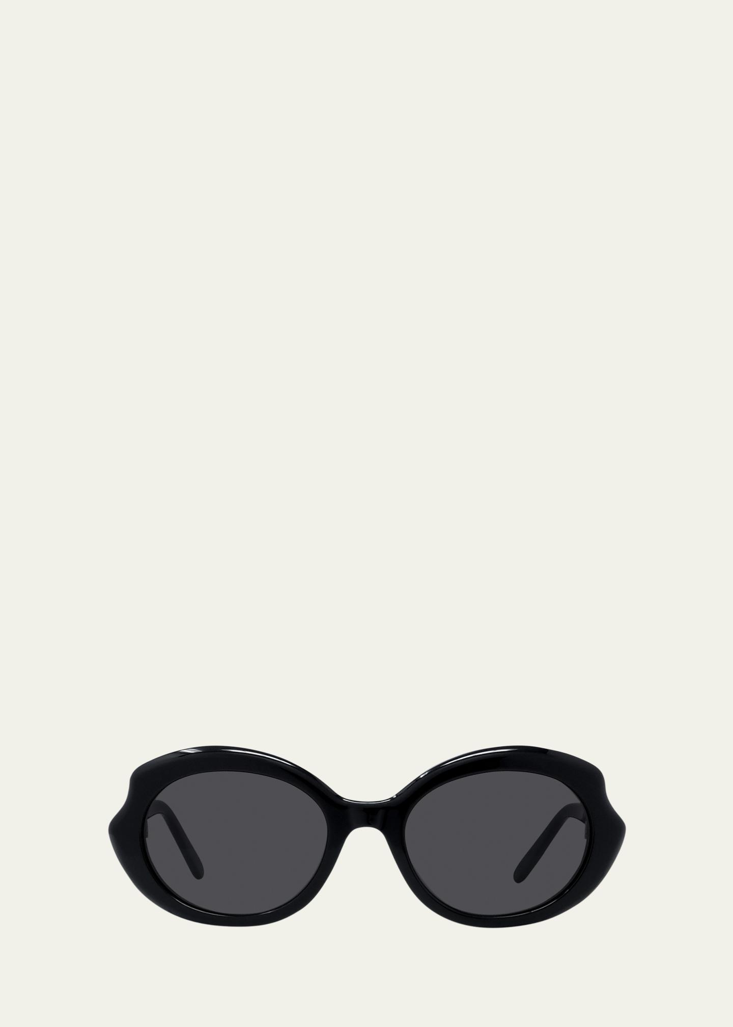 Loewe Round Slim Acetate Sunglasses - Bergdorf Goodman display picture 3