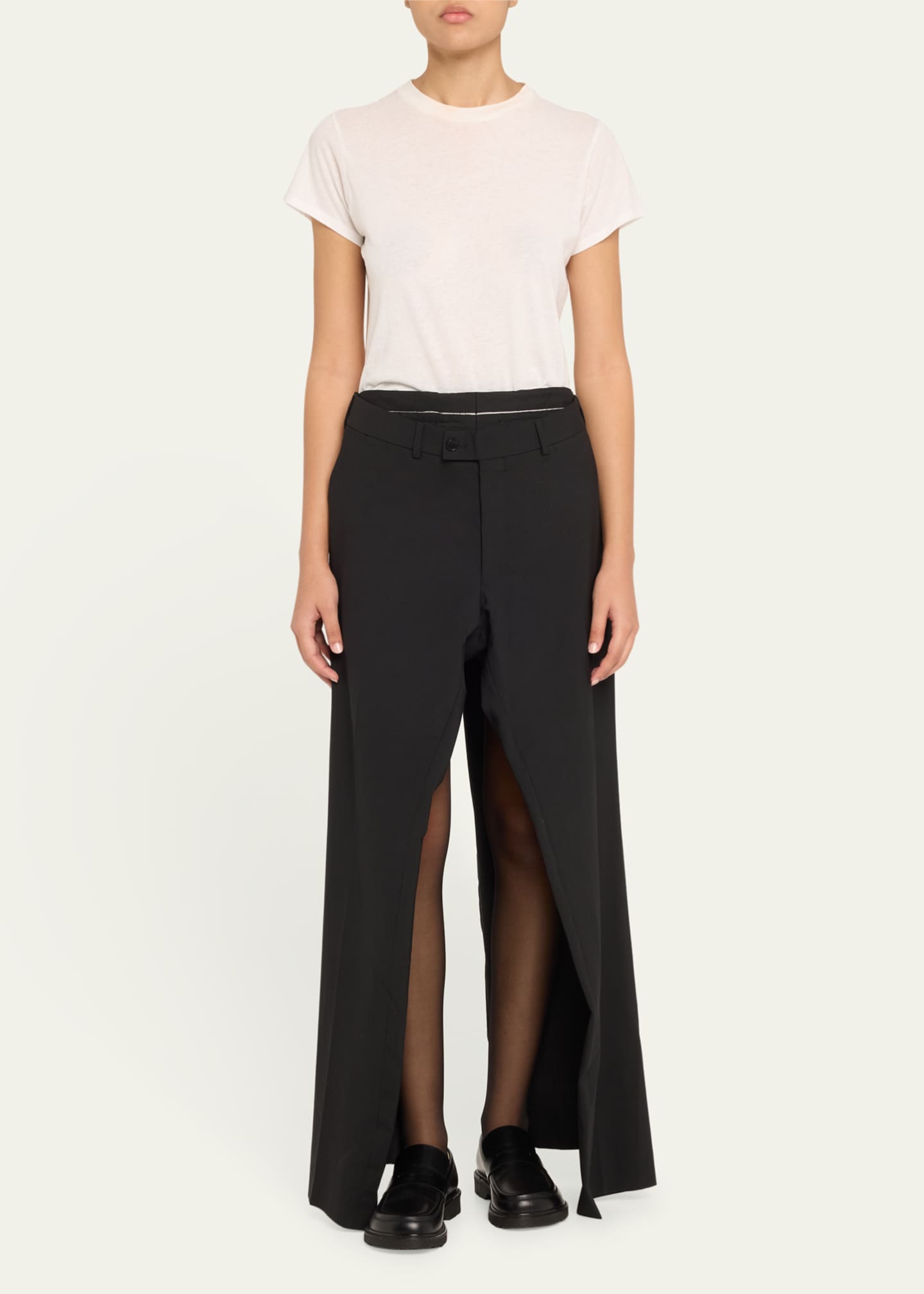 HODAKOVA Double Suit Tapered Wool Pants Image 2 of 5