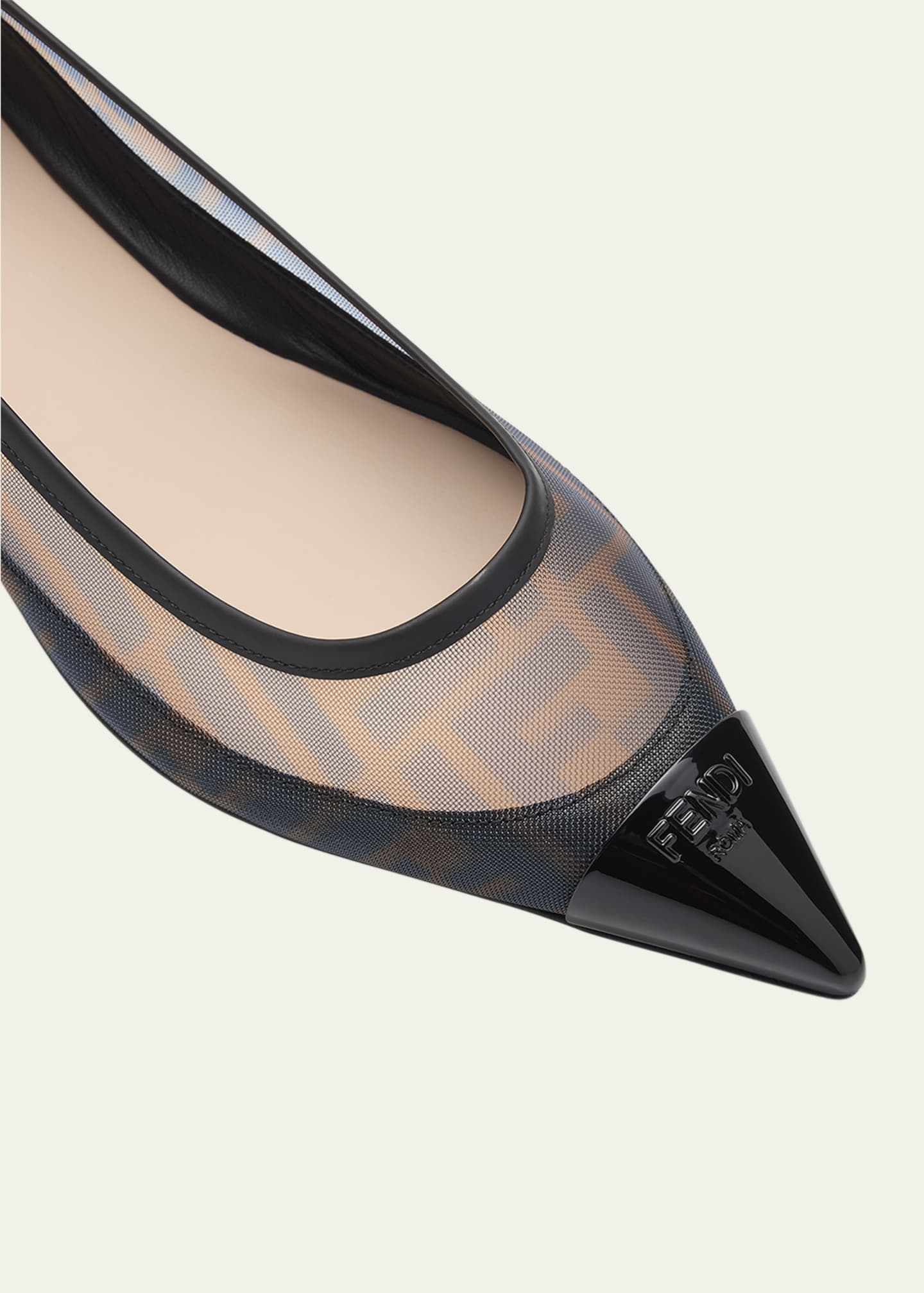 Fendi Colibri FF Mesh Pointed Ballerina Flats Image 5 of 6