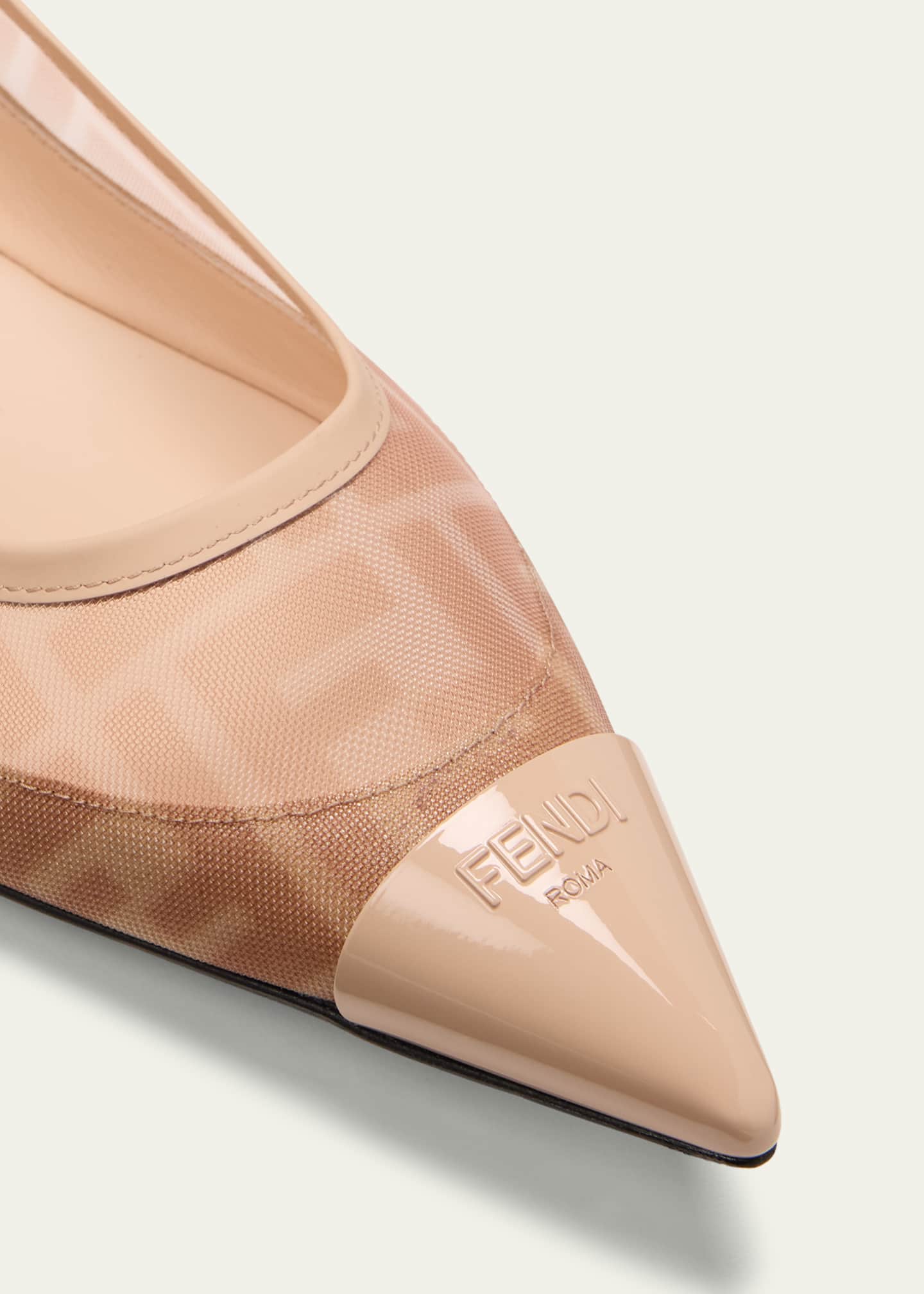 Fendi Colibri FF Mesh Pointed Ballerina Flats Image 5 of 6
