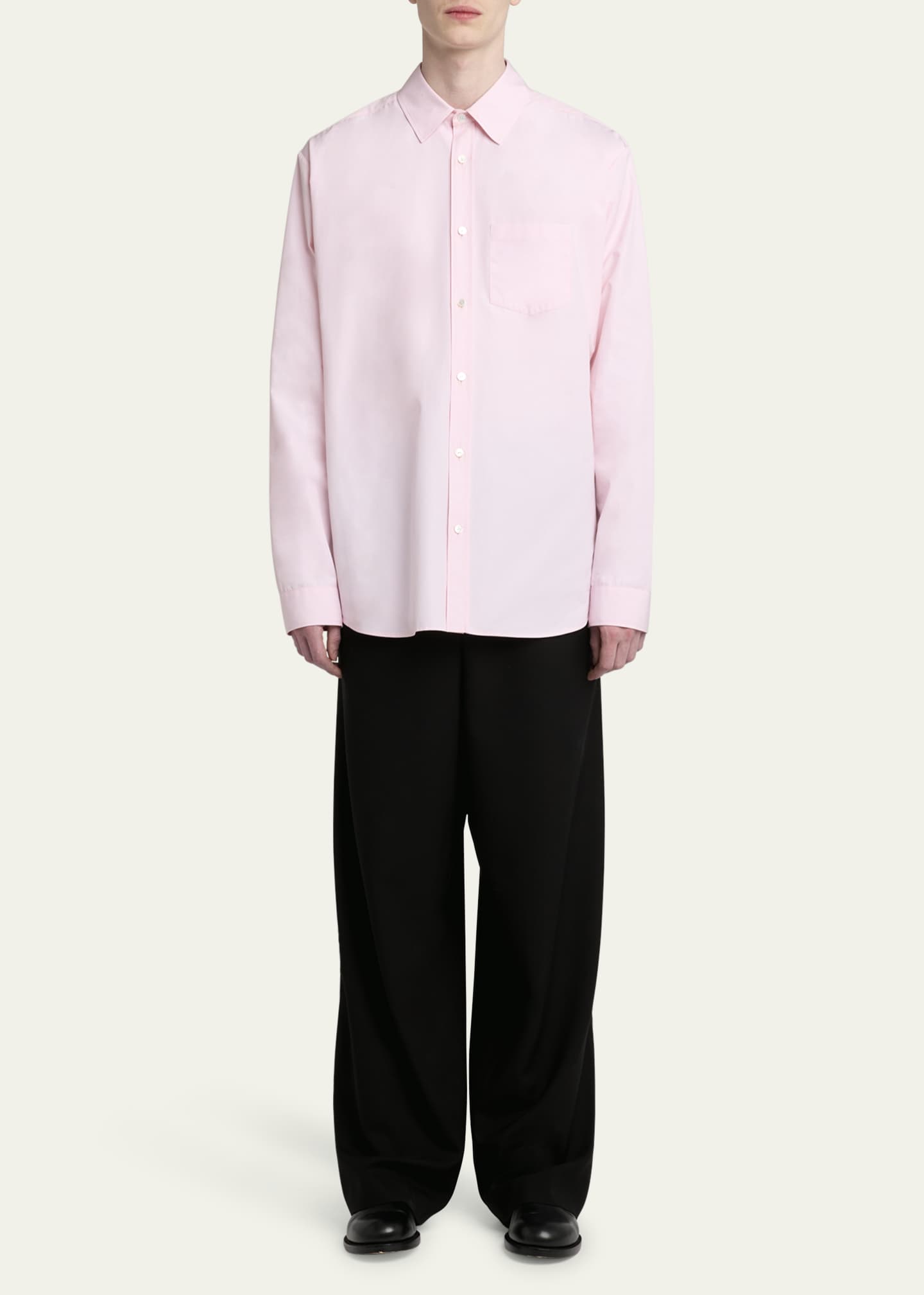 THE ROW Men's Ezra Solid Dress Shirt Image 2 of 5