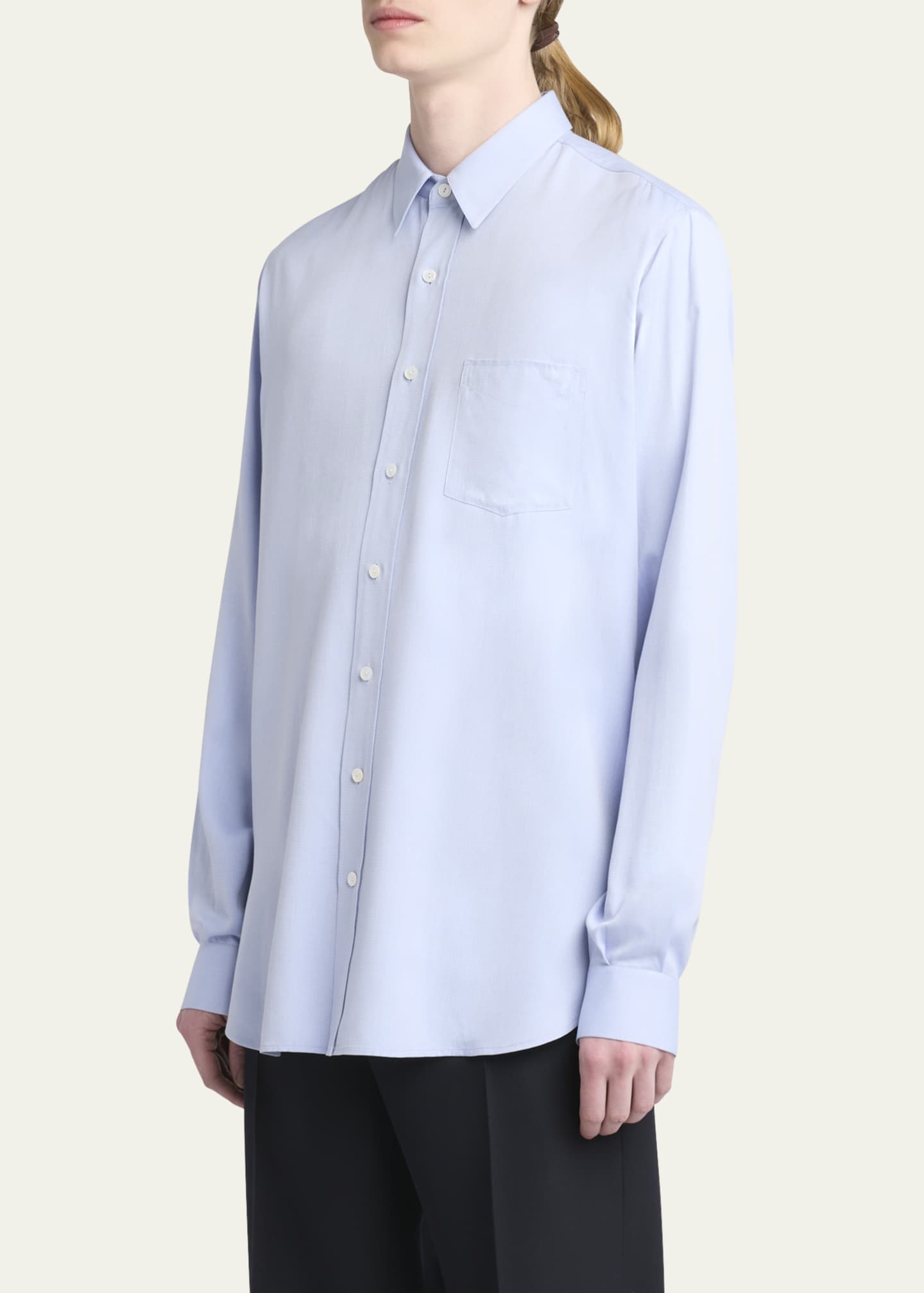 THE ROW Men's Cardiff Silk Dress Shirt Image 4 of 5