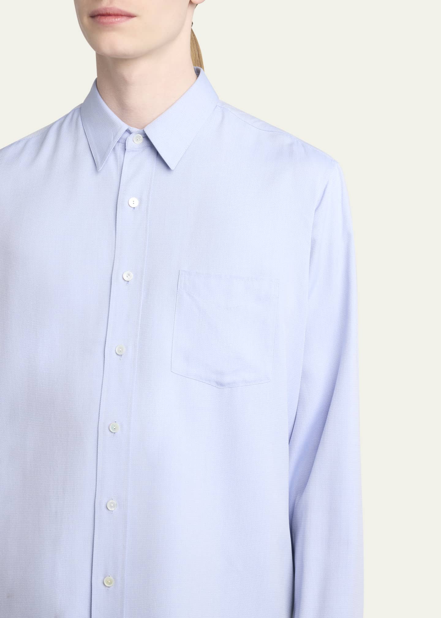 THE ROW Men's Cardiff Silk Dress Shirt Image 5 of 5
