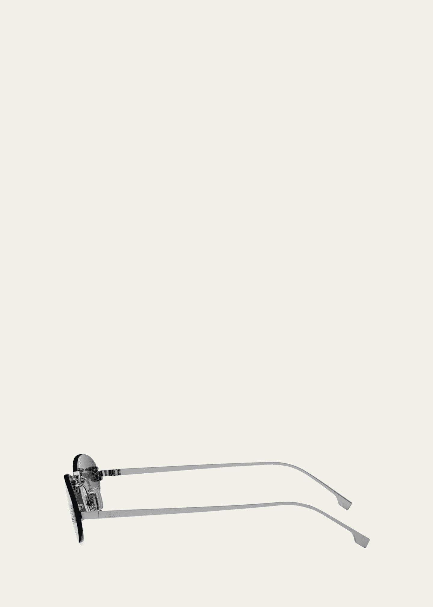 Fendi FF Crystal Metal Oval Sunglasses Image 3 of 5