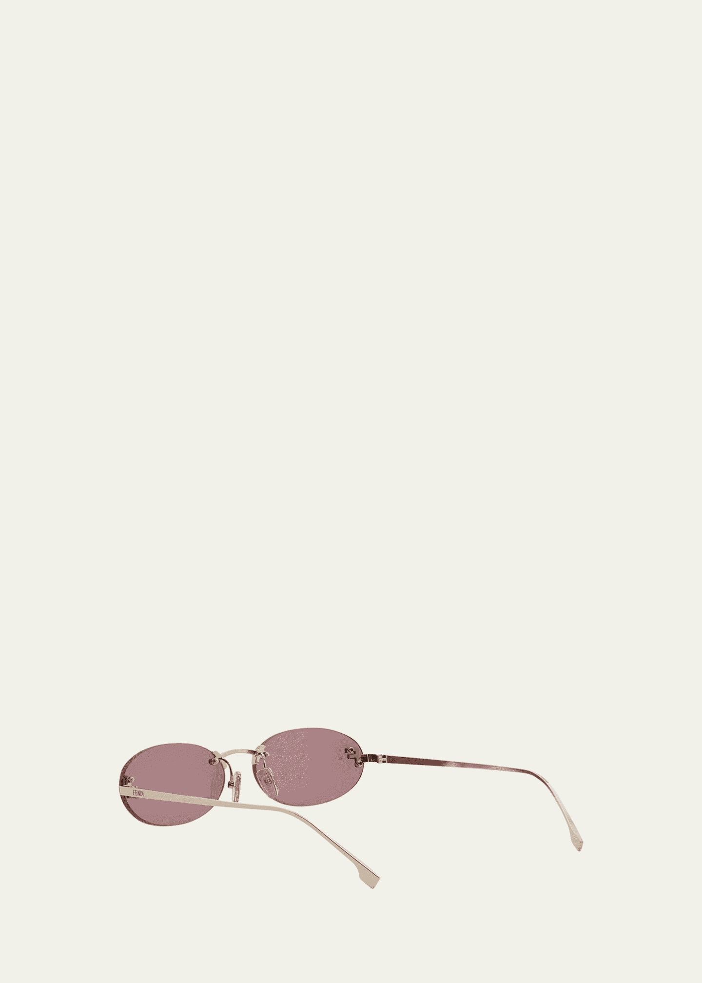 Fendi FF Crystal Metal Oval Sunglasses Image 4 of 5