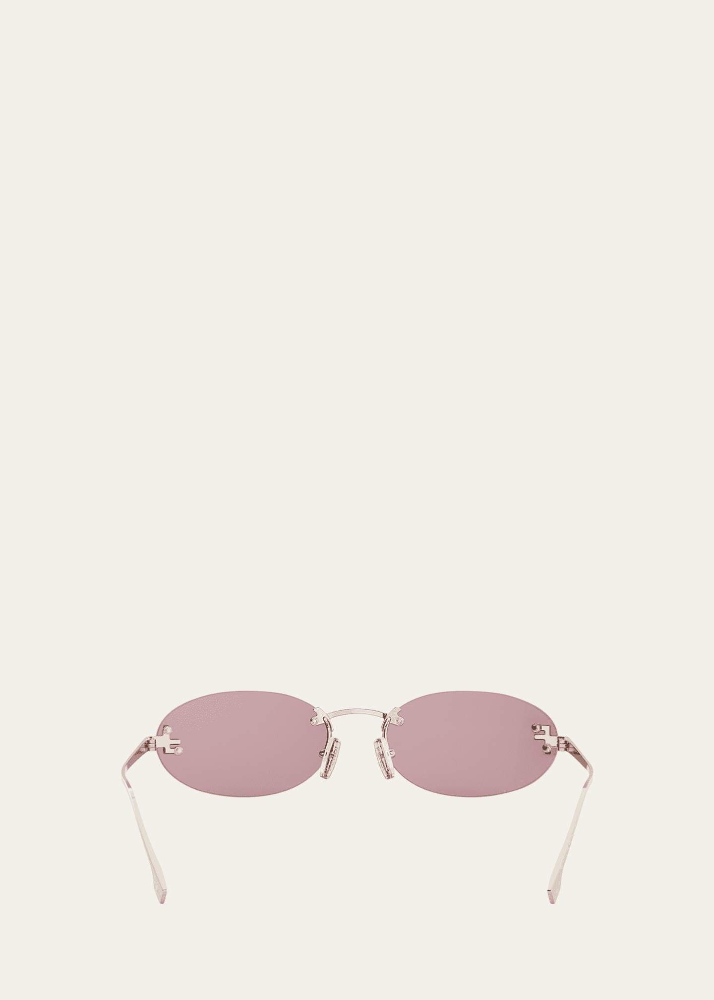 Fendi FF Crystal Metal Oval Sunglasses Image 5 of 5