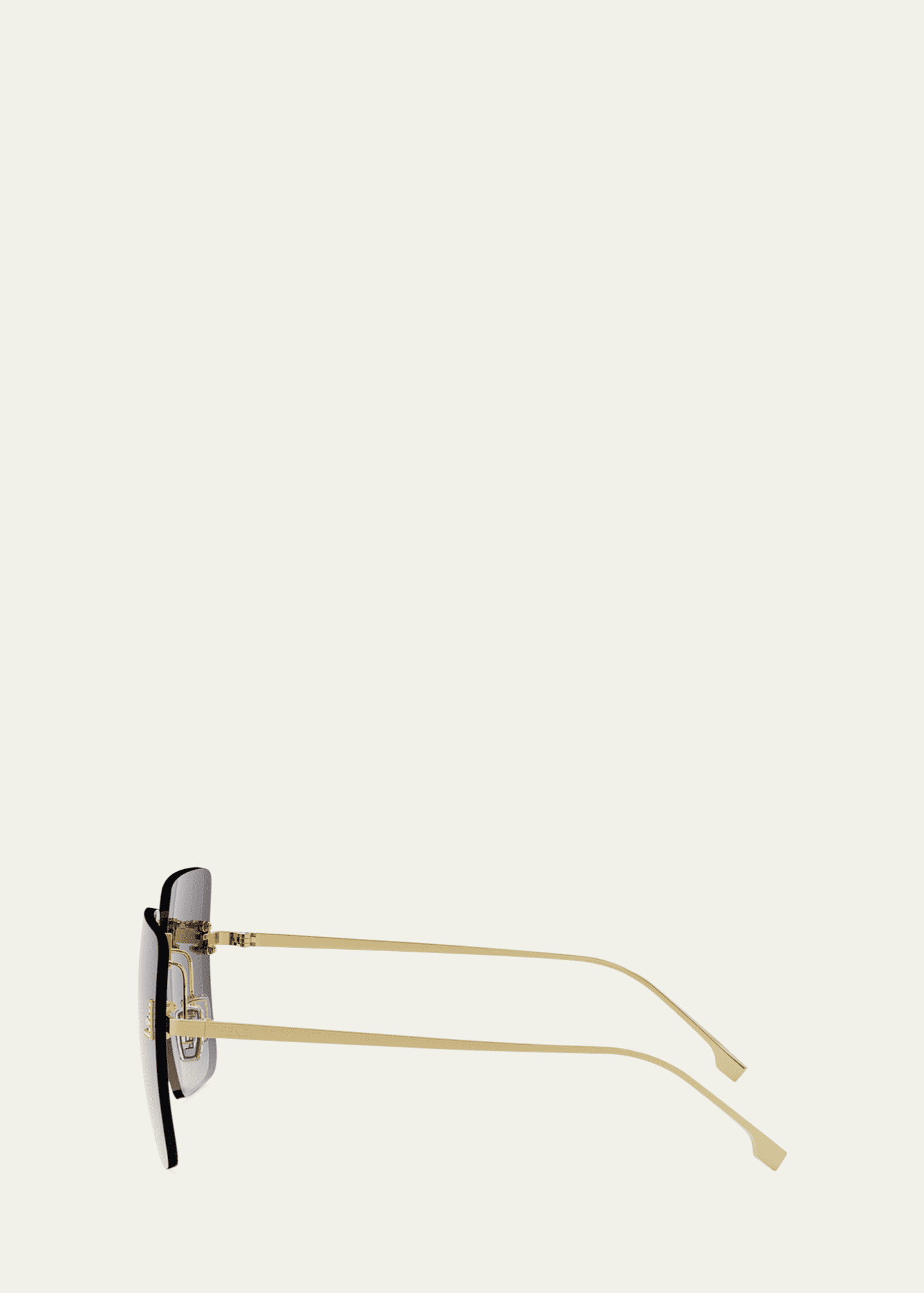 Fendi Oversized Rimless Square Metal & Nylon Sunglasses Image 3 of 3