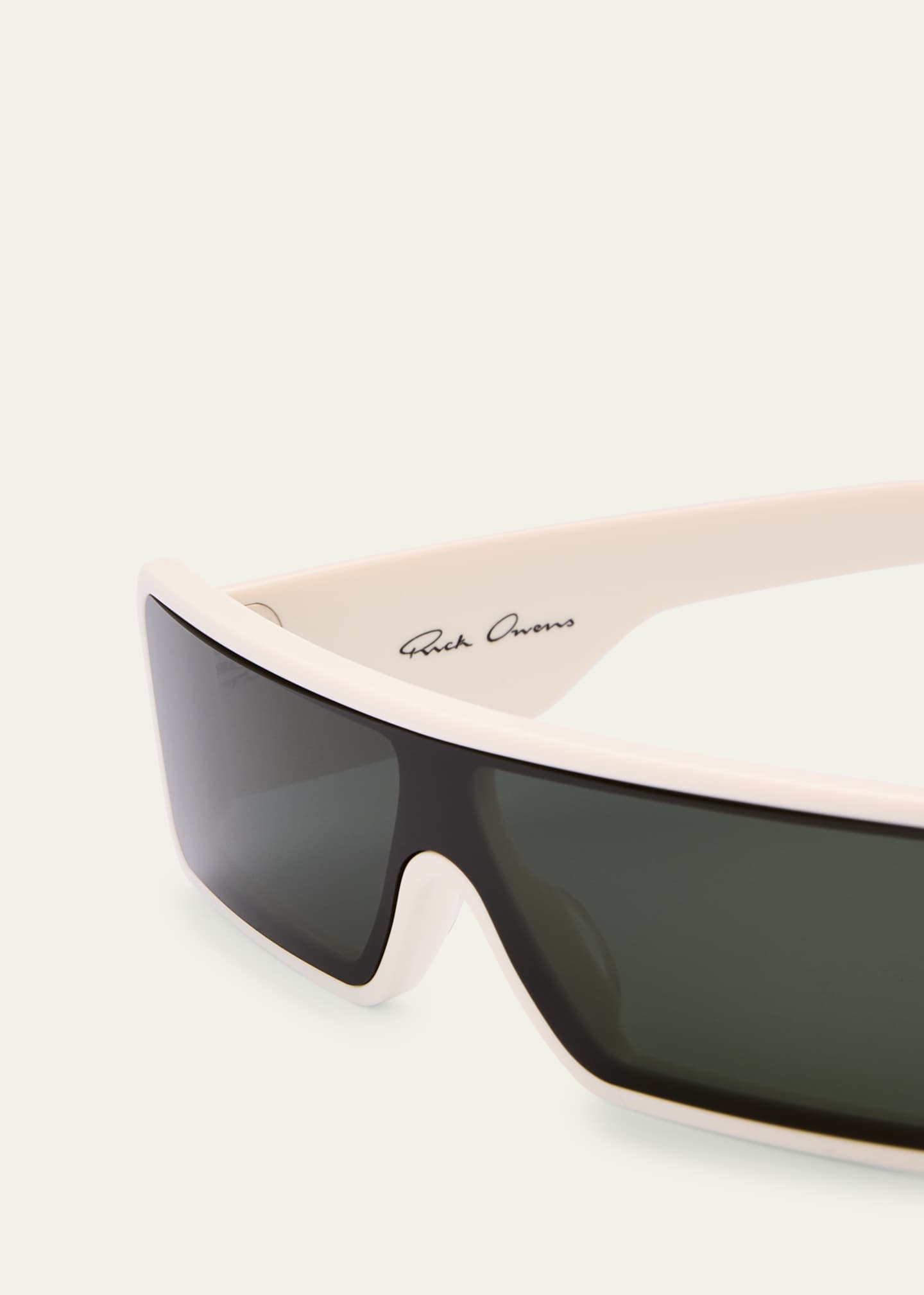 Rick Owens Men's Fog Acetate Rectangle Sunglasses Image 4 of 5