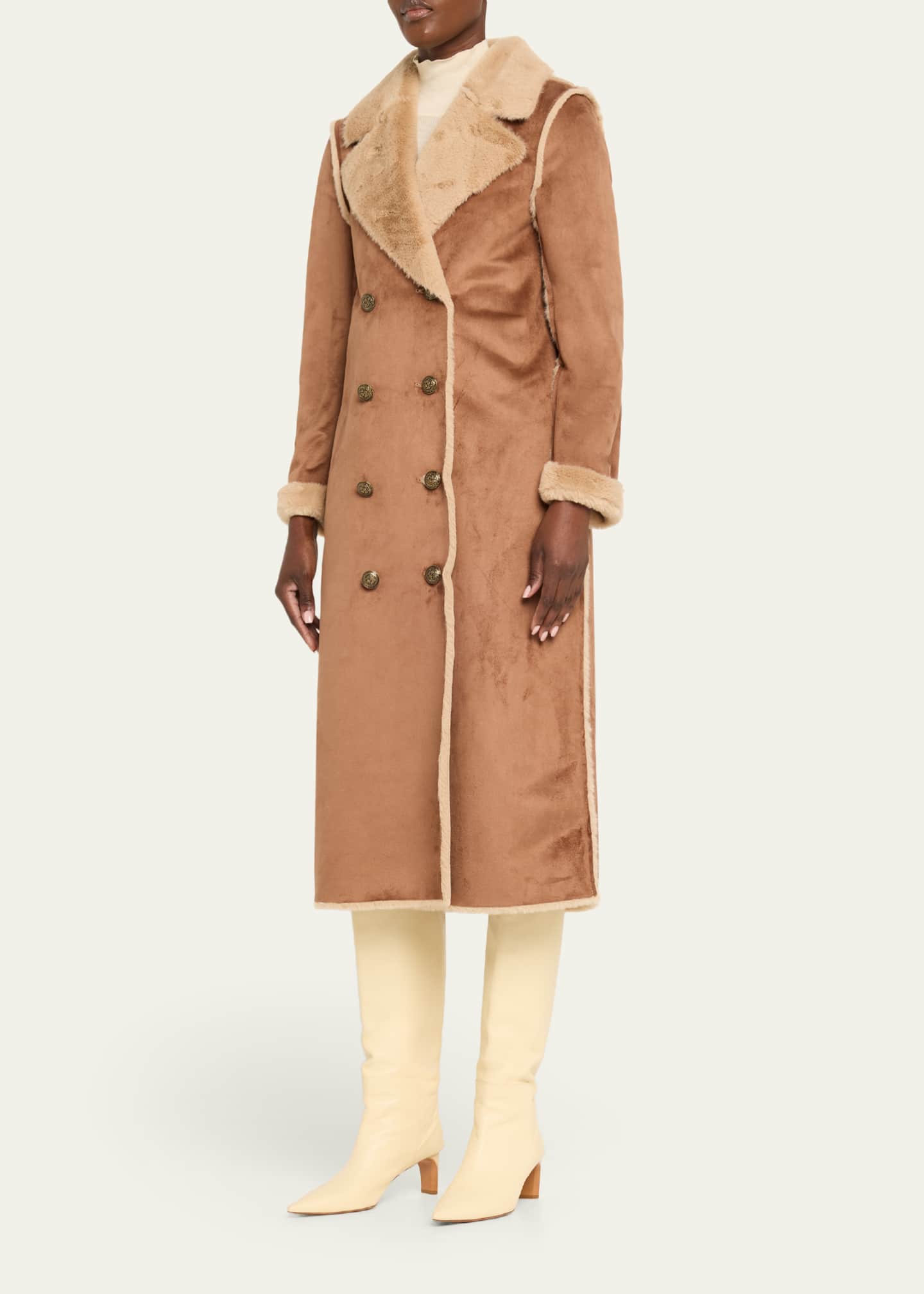 L'Agence Citron Faux Fur Maxi Coat - Bergdorf Goodman