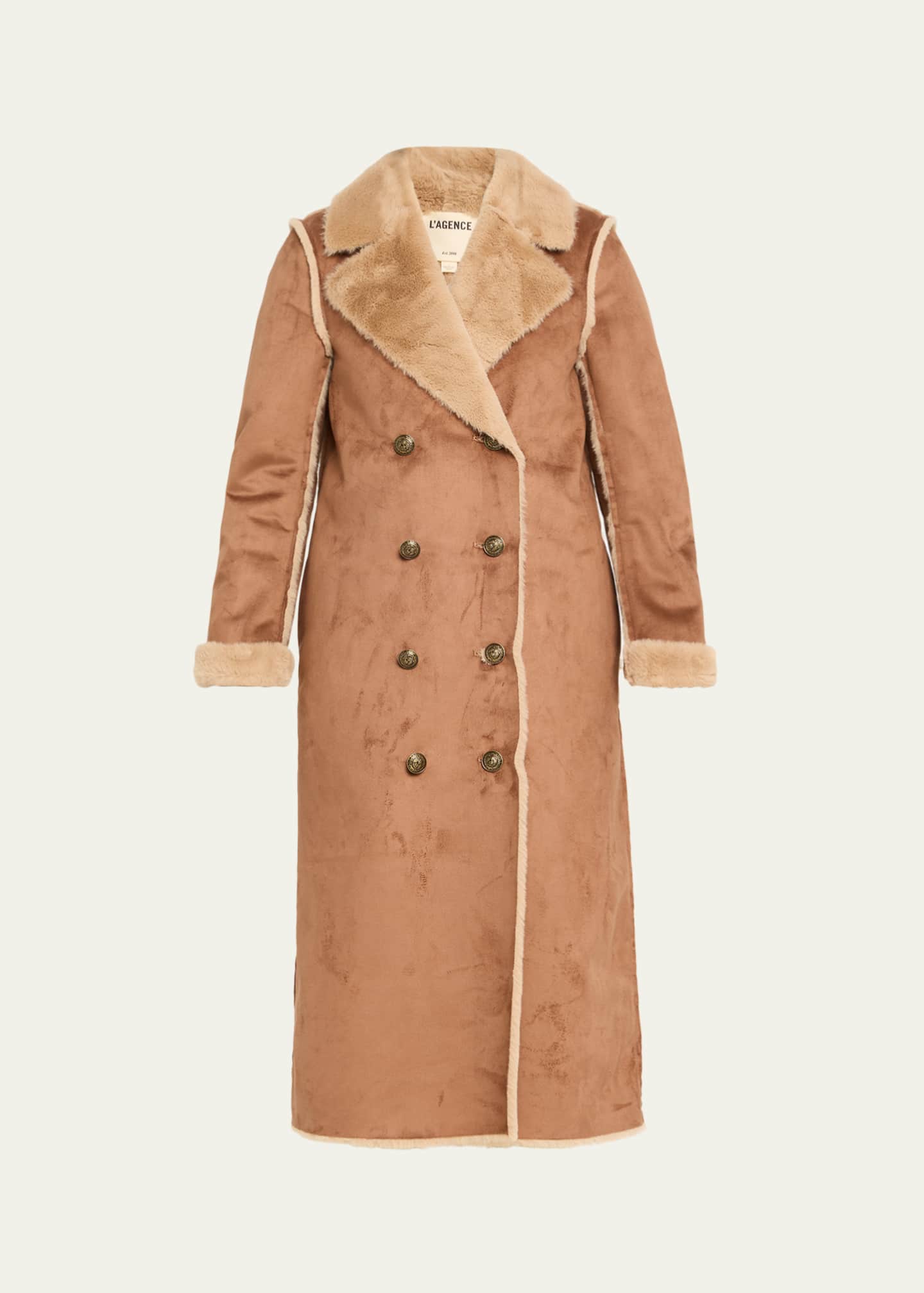 L'Agence Citron Faux Fur Maxi Coat - Bergdorf Goodman