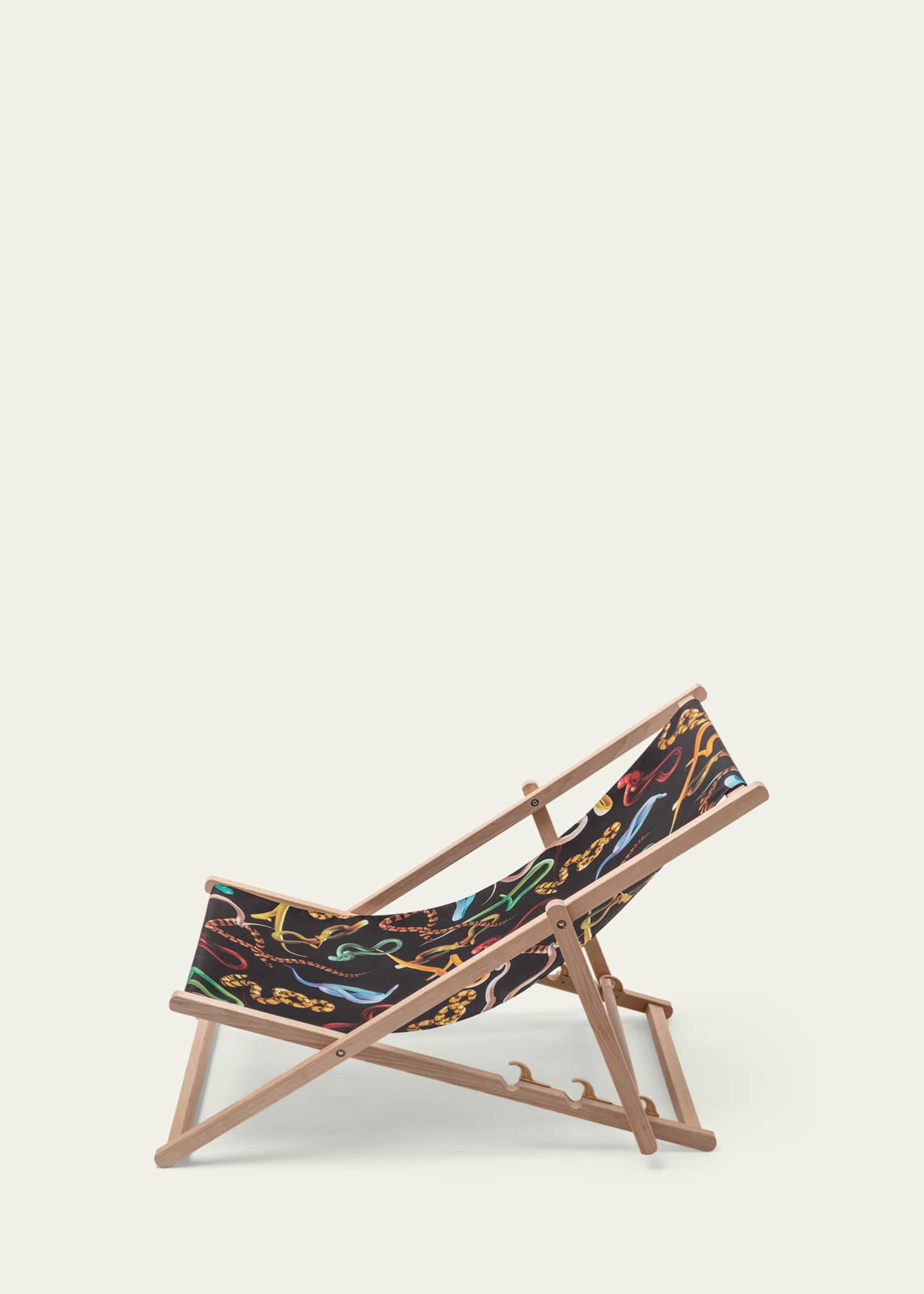 Seletti x TOILETPAPER Magazine Snakes Indoor/Outdoor Folding Deck Chair Image 3 of 5