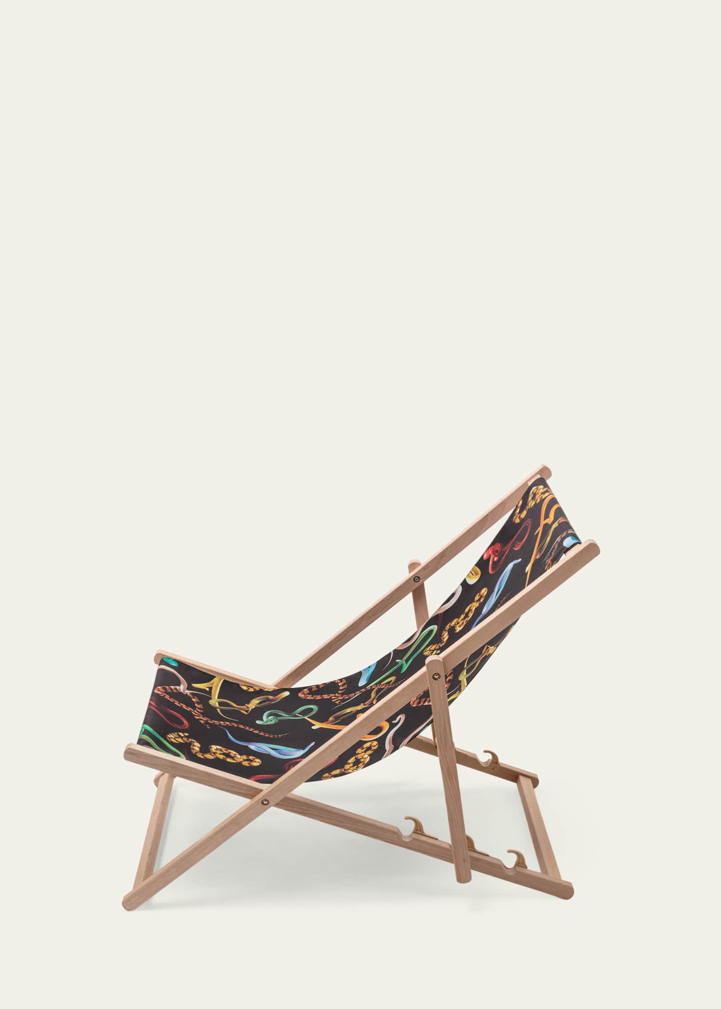 Seletti x TOILETPAPER Magazine Snakes Indoor/Outdoor Folding Deck Chair Image 4 of 5