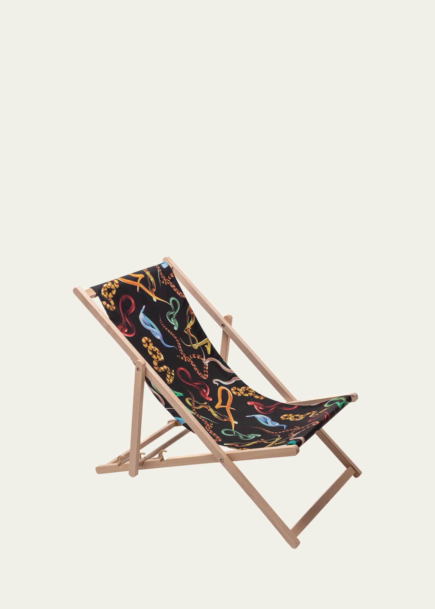 Seletti x TOILETPAPER Magazine Snakes Indoor/Outdoor Folding Deck Chair Image 1 of 5