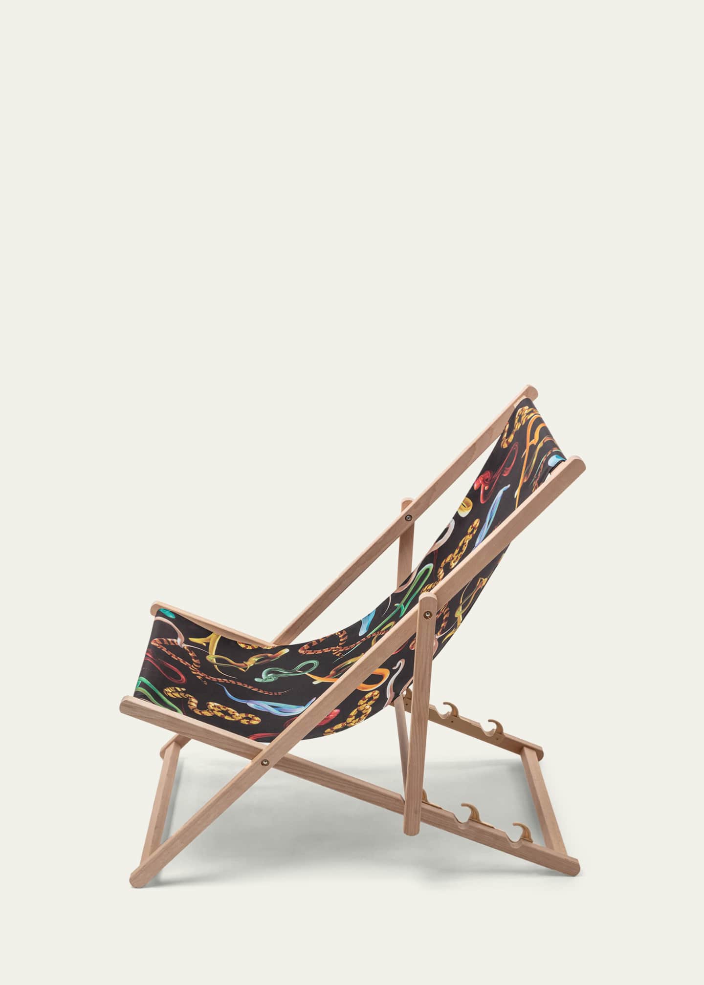 Seletti x TOILETPAPER Magazine Snakes Indoor/Outdoor Folding Deck Chair Image 5 of 5