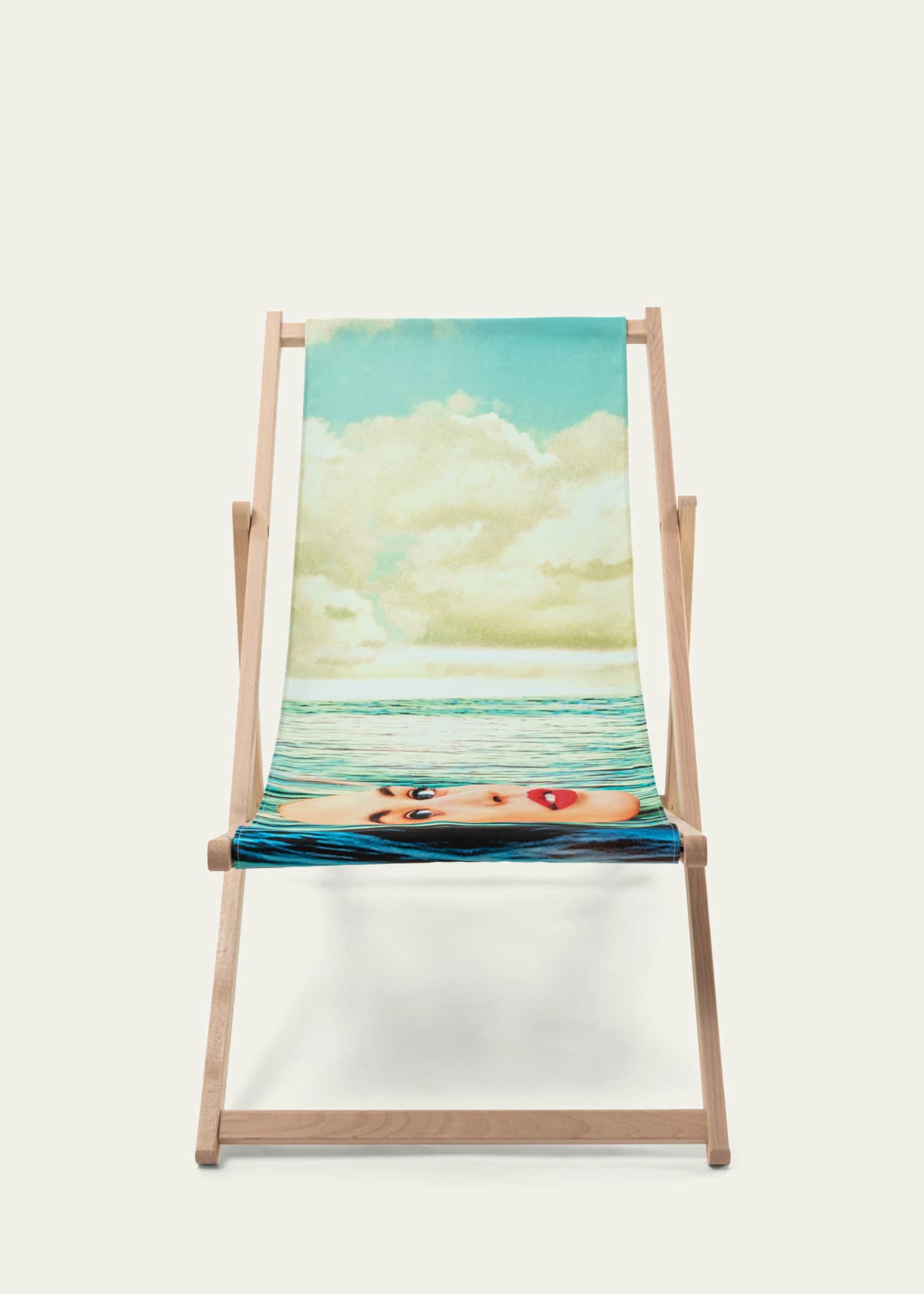 Seletti x TOILETPAPER Magazine Girl in the Sea Indoor/Outdoor Folding Deck Chair Image 2 of 5