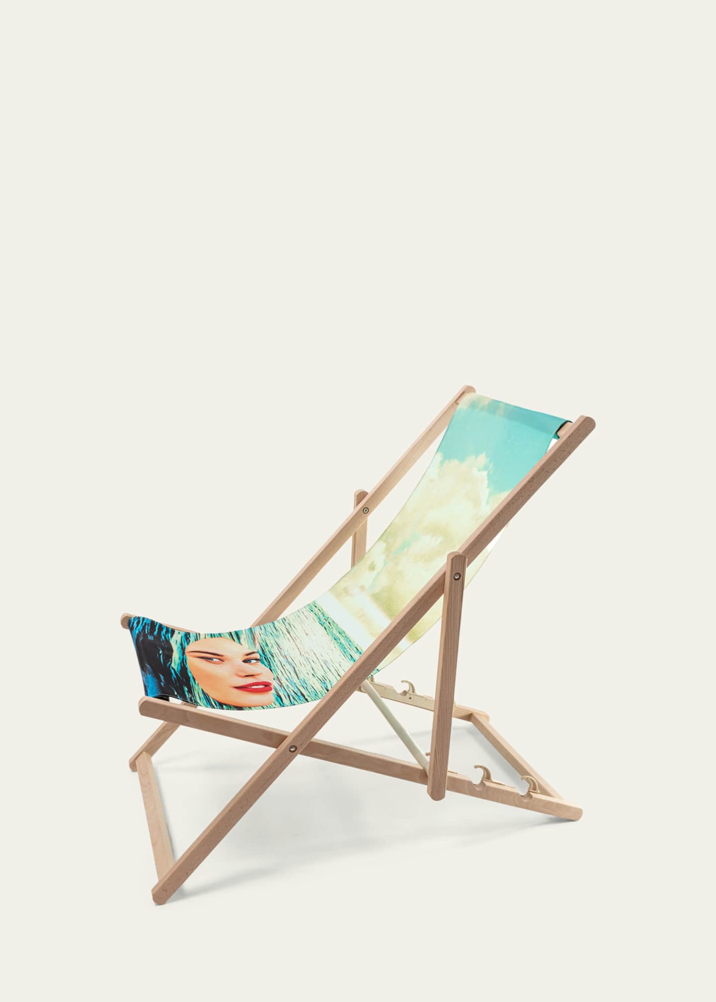 Seletti x TOILETPAPER Magazine Girl in the Sea Indoor/Outdoor Folding Deck Chair Image 5 of 5