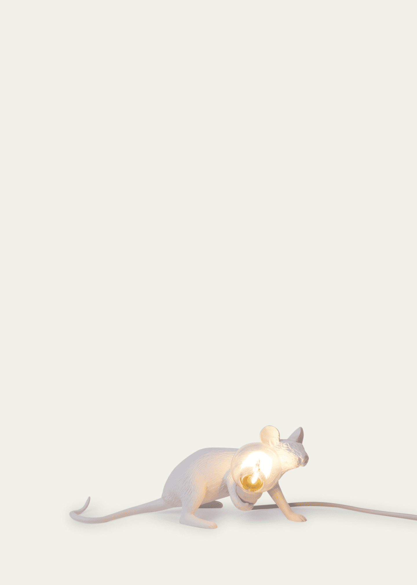 Seletti Lie Down Mouse 8" USB Table Lamp Image 2 of 5