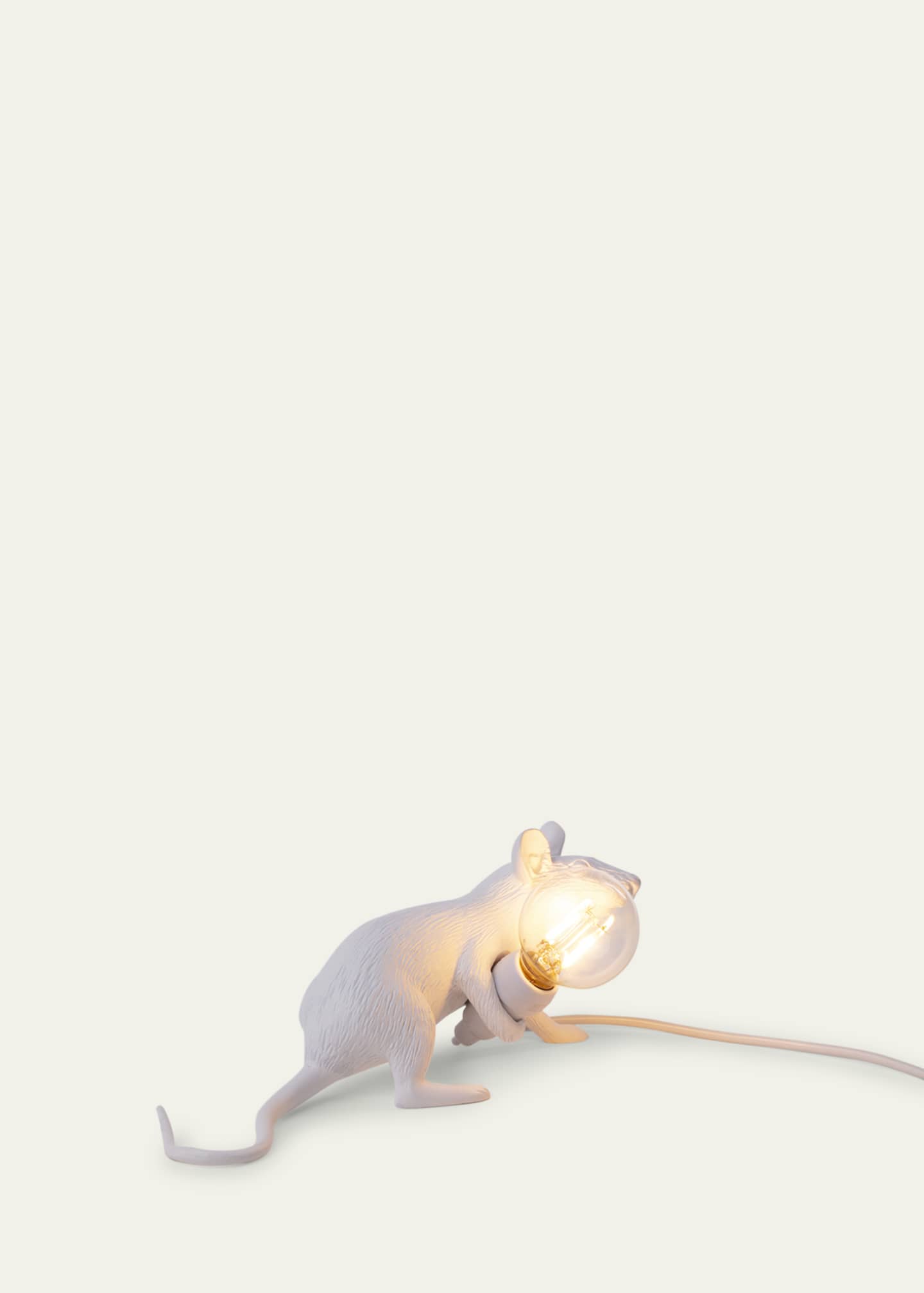 Seletti Lie Down Mouse 8" USB Table Lamp Image 4 of 5
