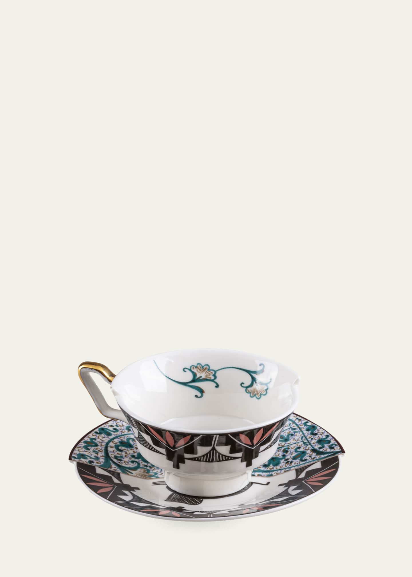 Seletti Hybrid Aspero Teacup & Saucer Image 2 of 2