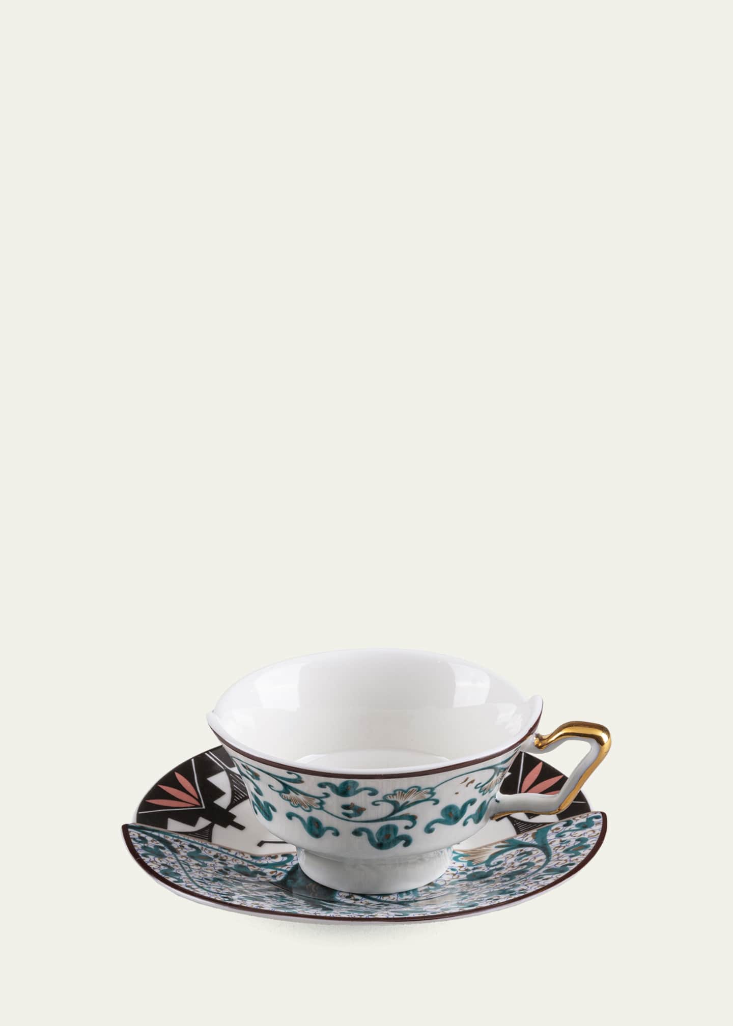 Seletti Hybrid Aspero Teacup & Saucer Image 1 of 2