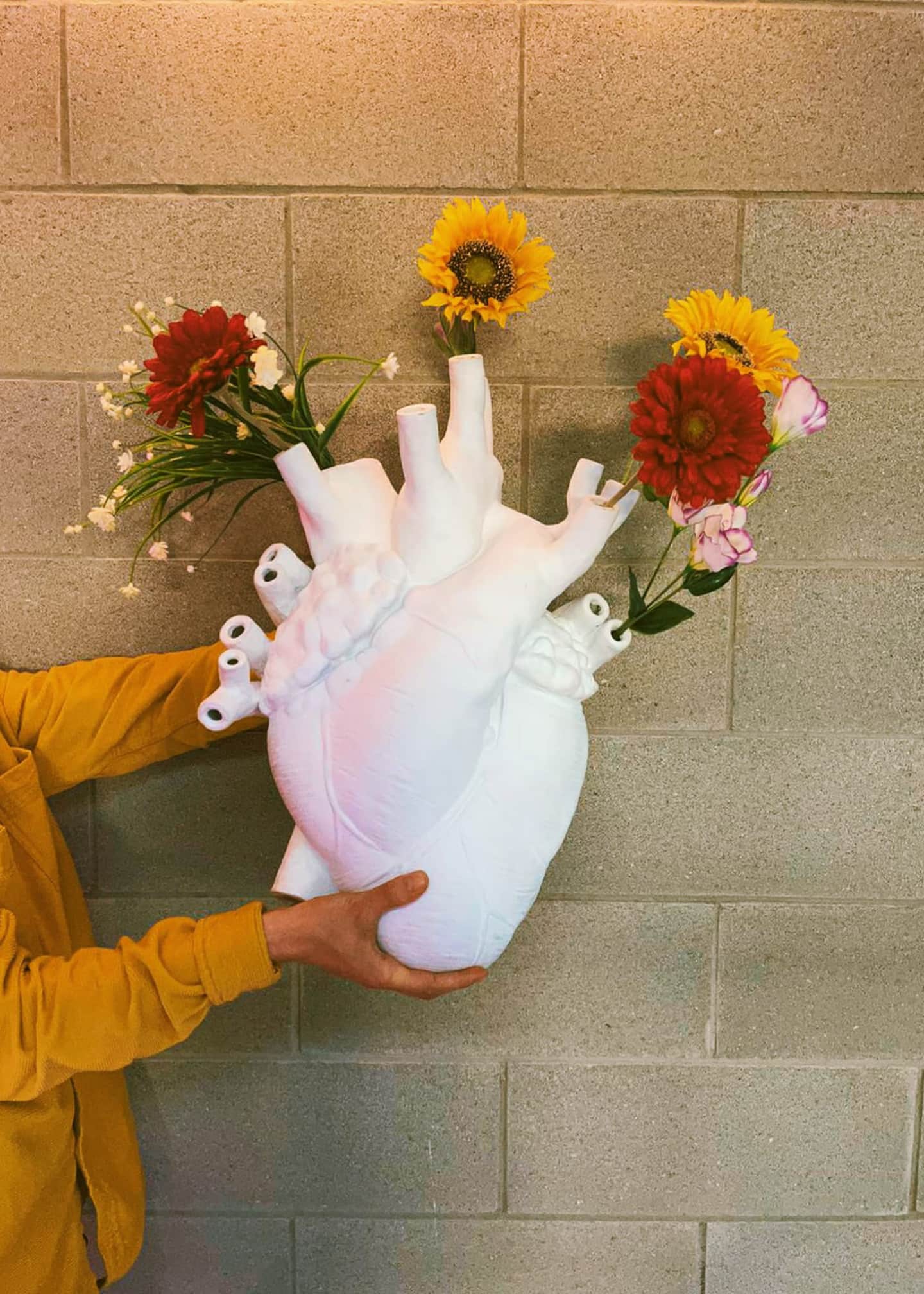 Seletti Love In Bloom Giant 24" Heart Vase Image 5 of 5
