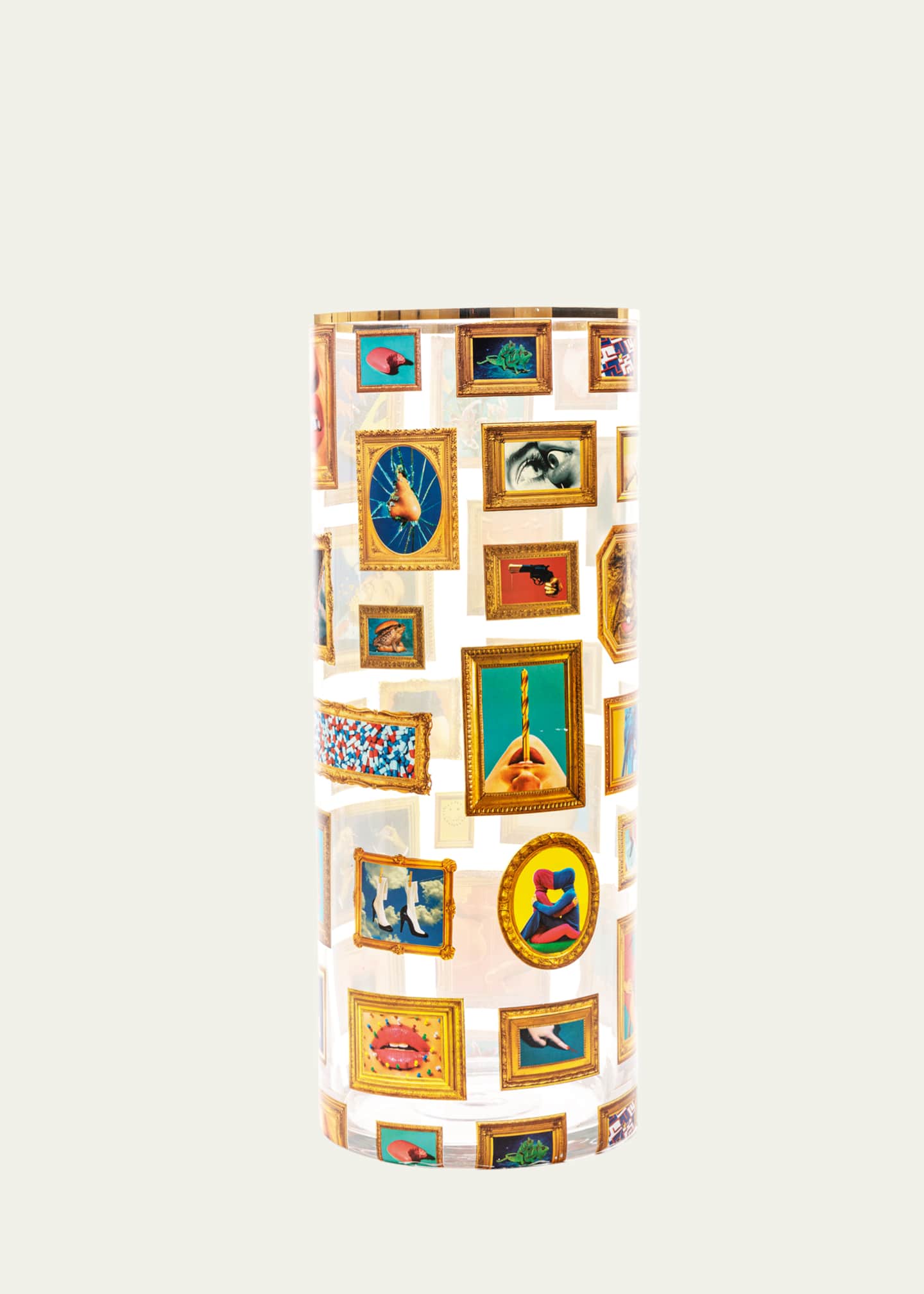 Seletti x Toiletpaper Frames Cylindrical 20" Large Vase Image 1 of 2