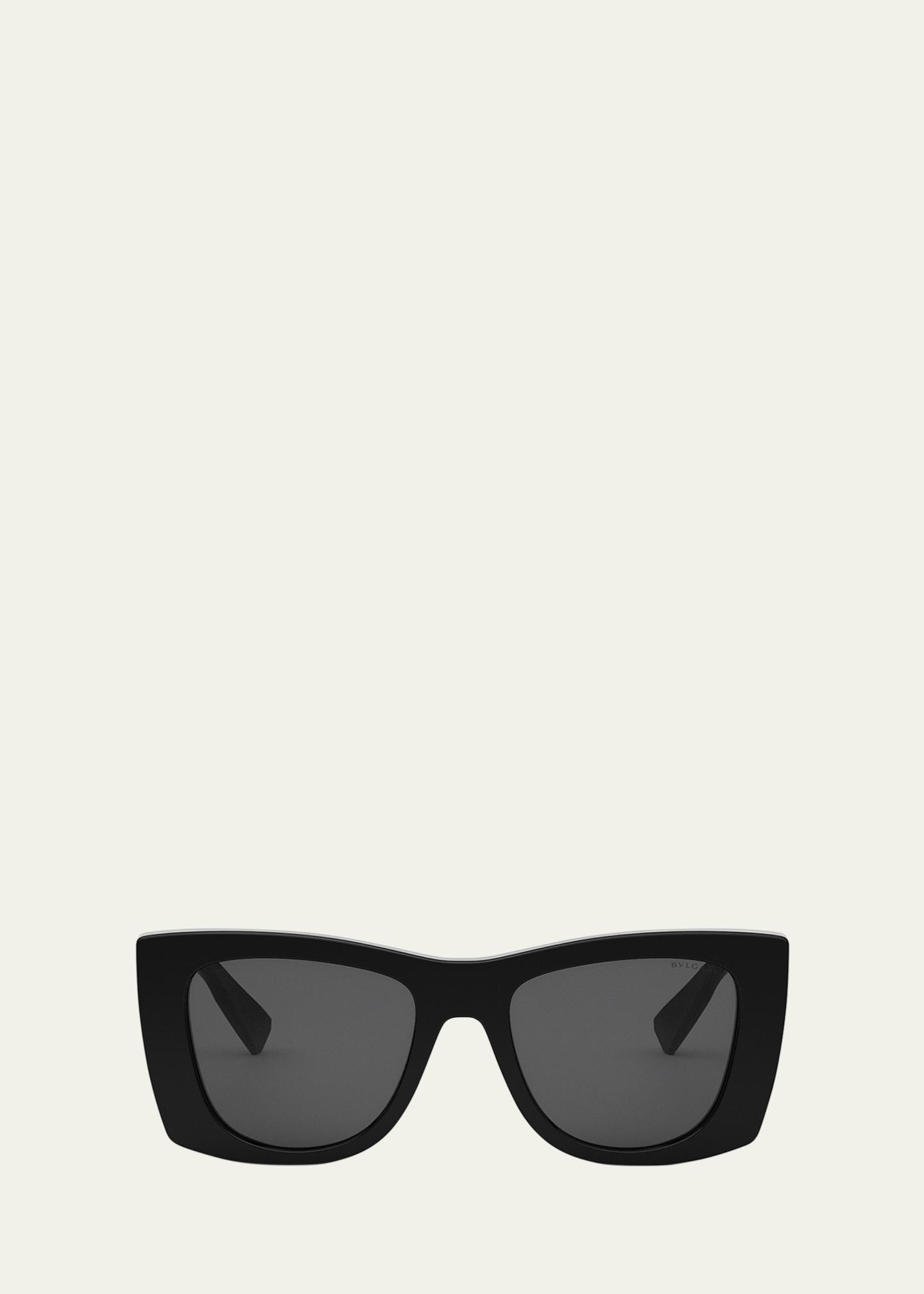 BVLGARI Roma Oversized Acetate & Nylon Butterfly Sunglasses 