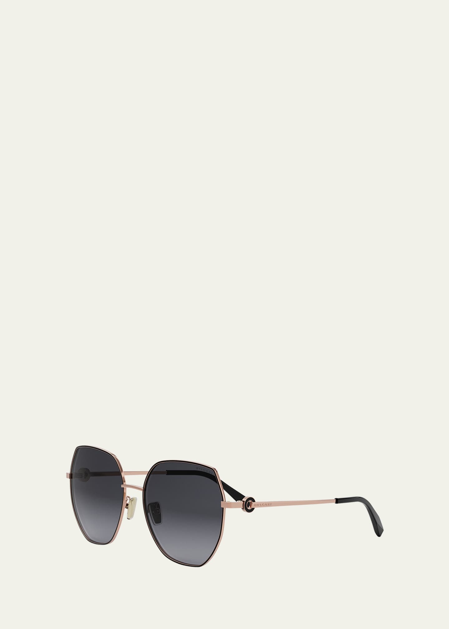 BVLGARI Round Metal & Nylon Sunglasses - Bergdorf Goodman
