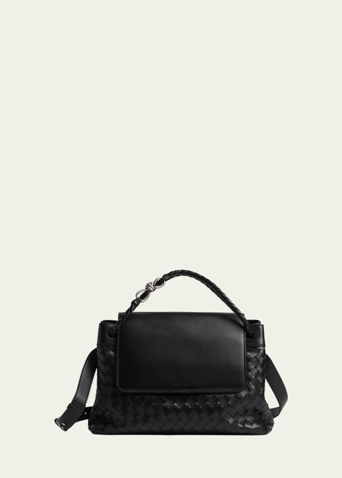 Bottega Veneta Men's Andiamo Medium Intrecciato Leather Messenger Bag Image 3 of 5